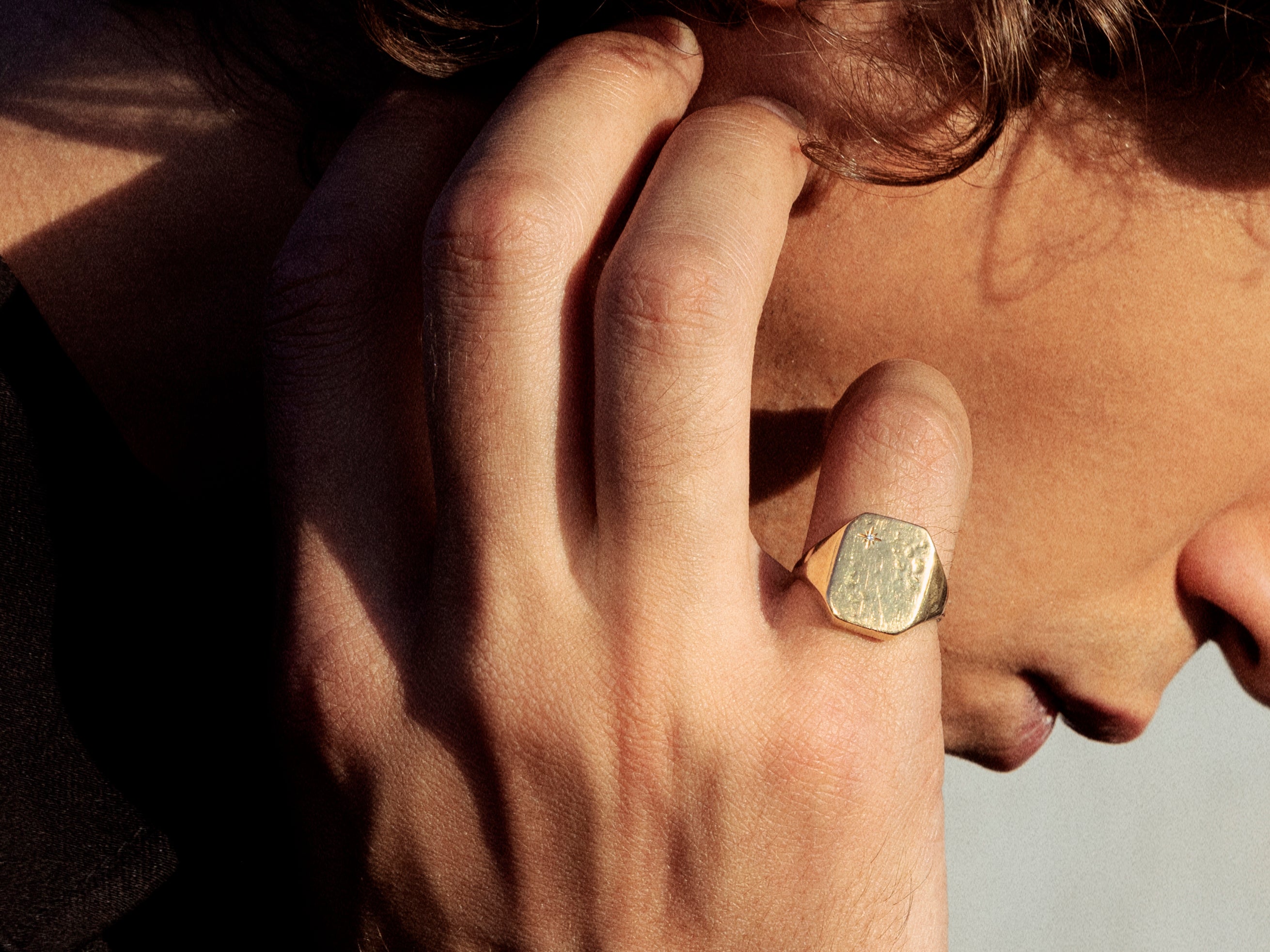 Chevalière nemours plaqué or