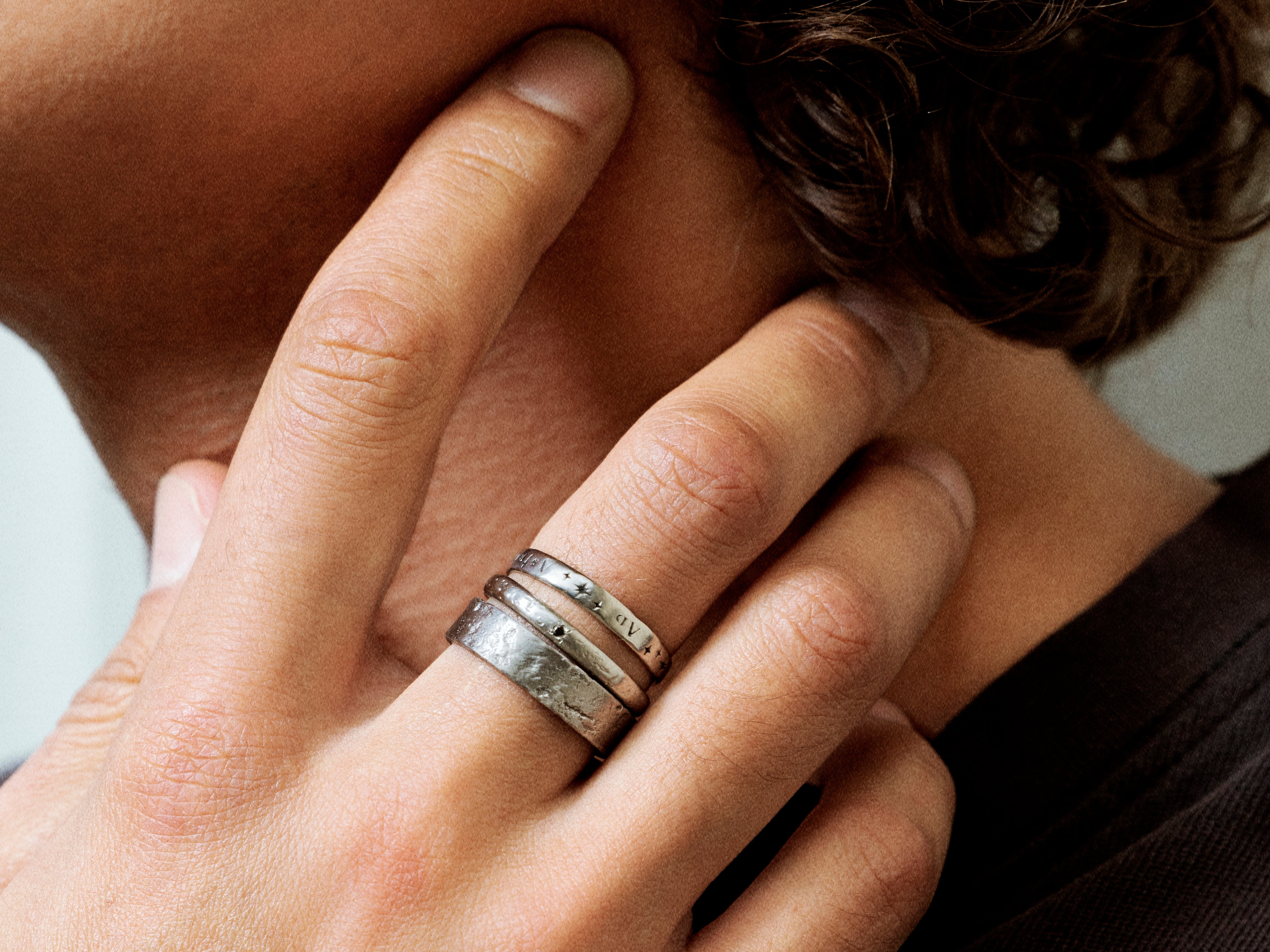 Bague Lorelei argent diamant noir homme