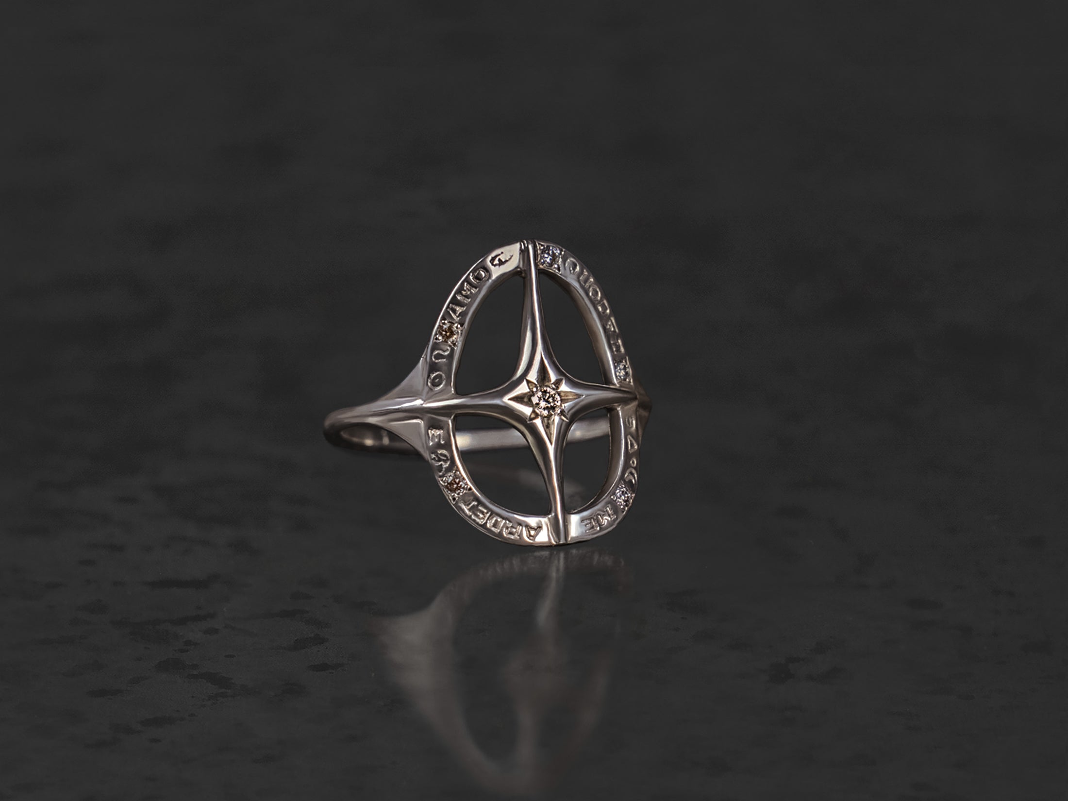 Bague Amo Quod argent Diamants champagne