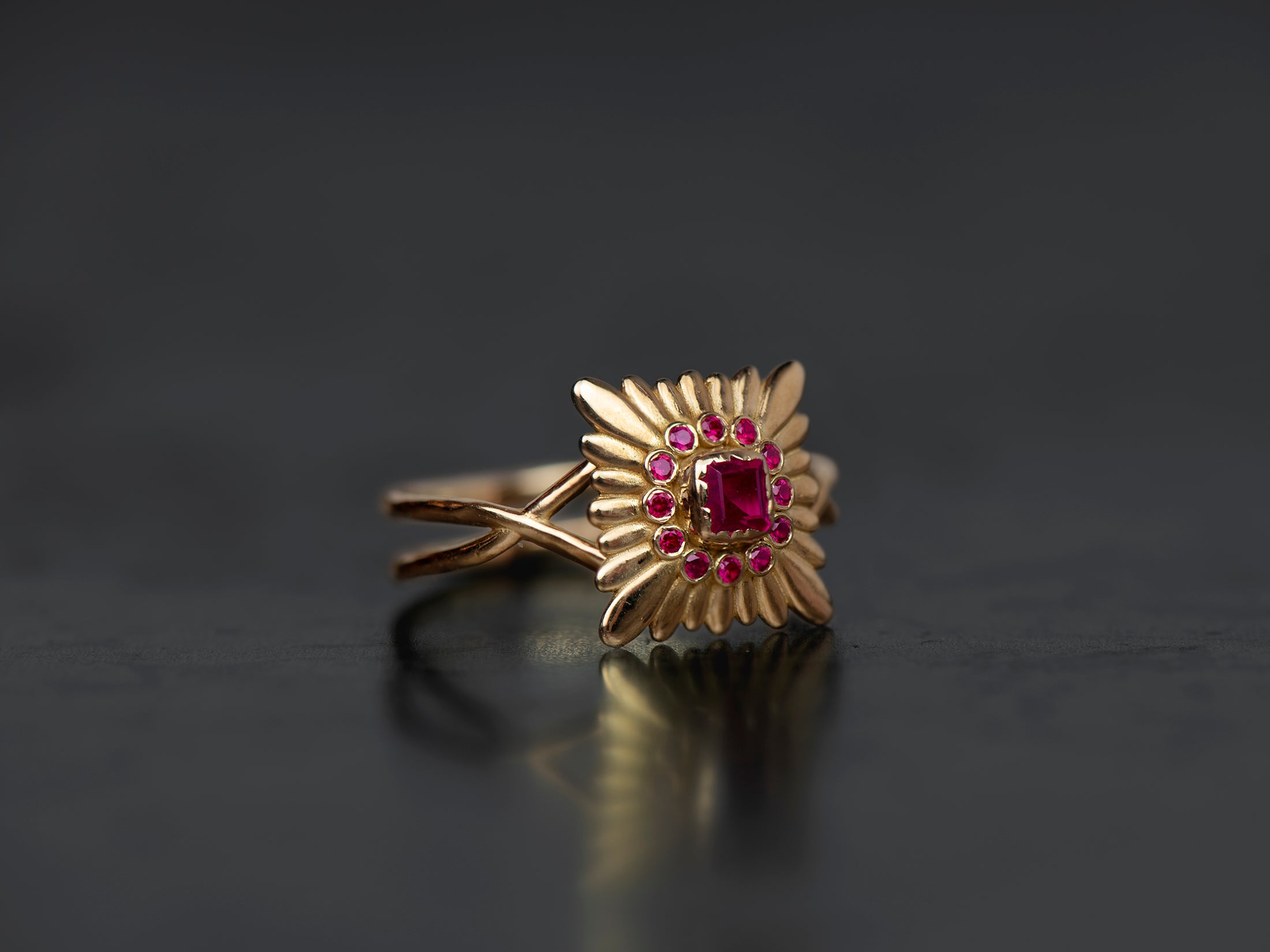 Bague Mila rubis or jaune