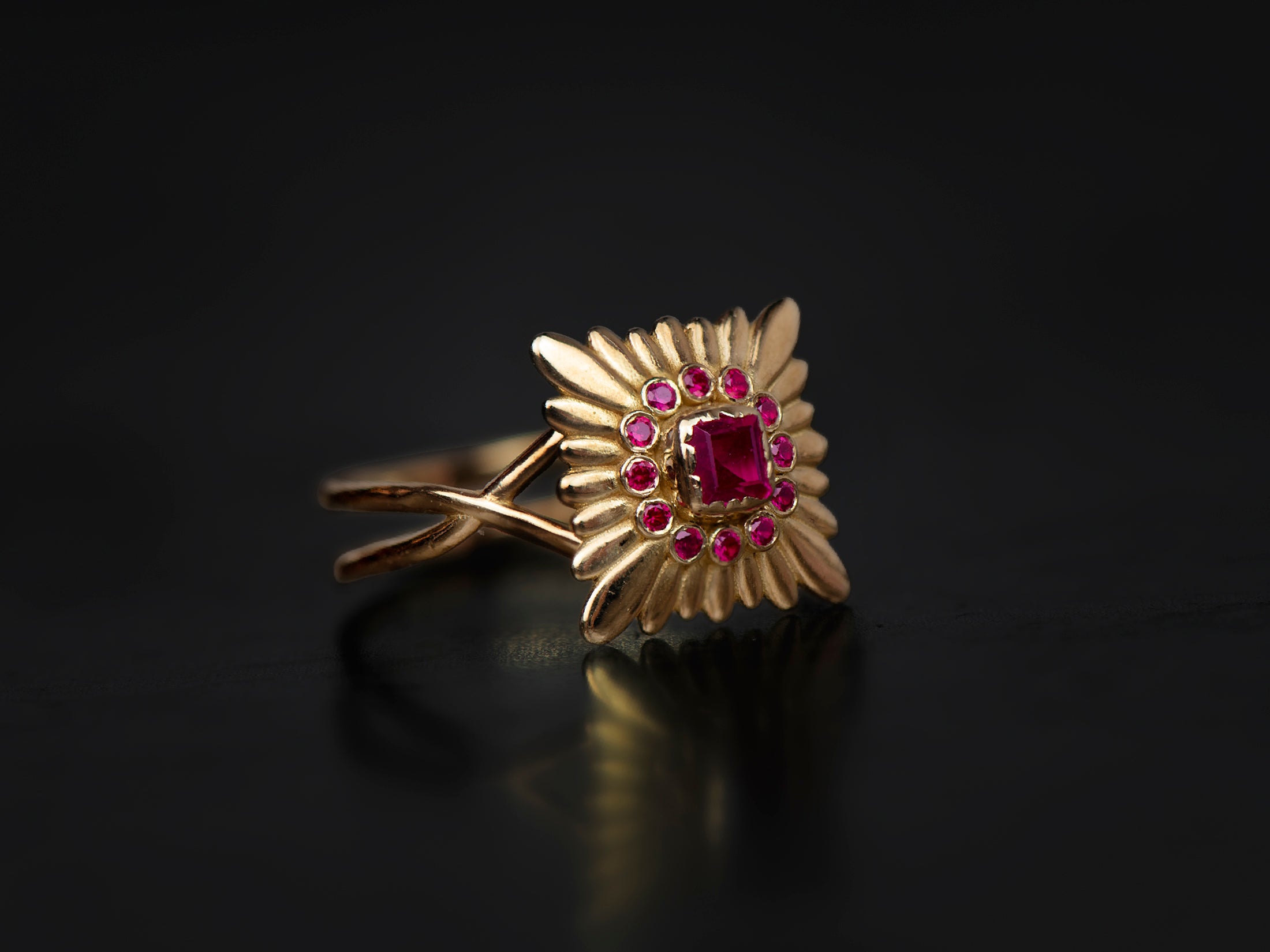 Bague Mila rubis or jaune