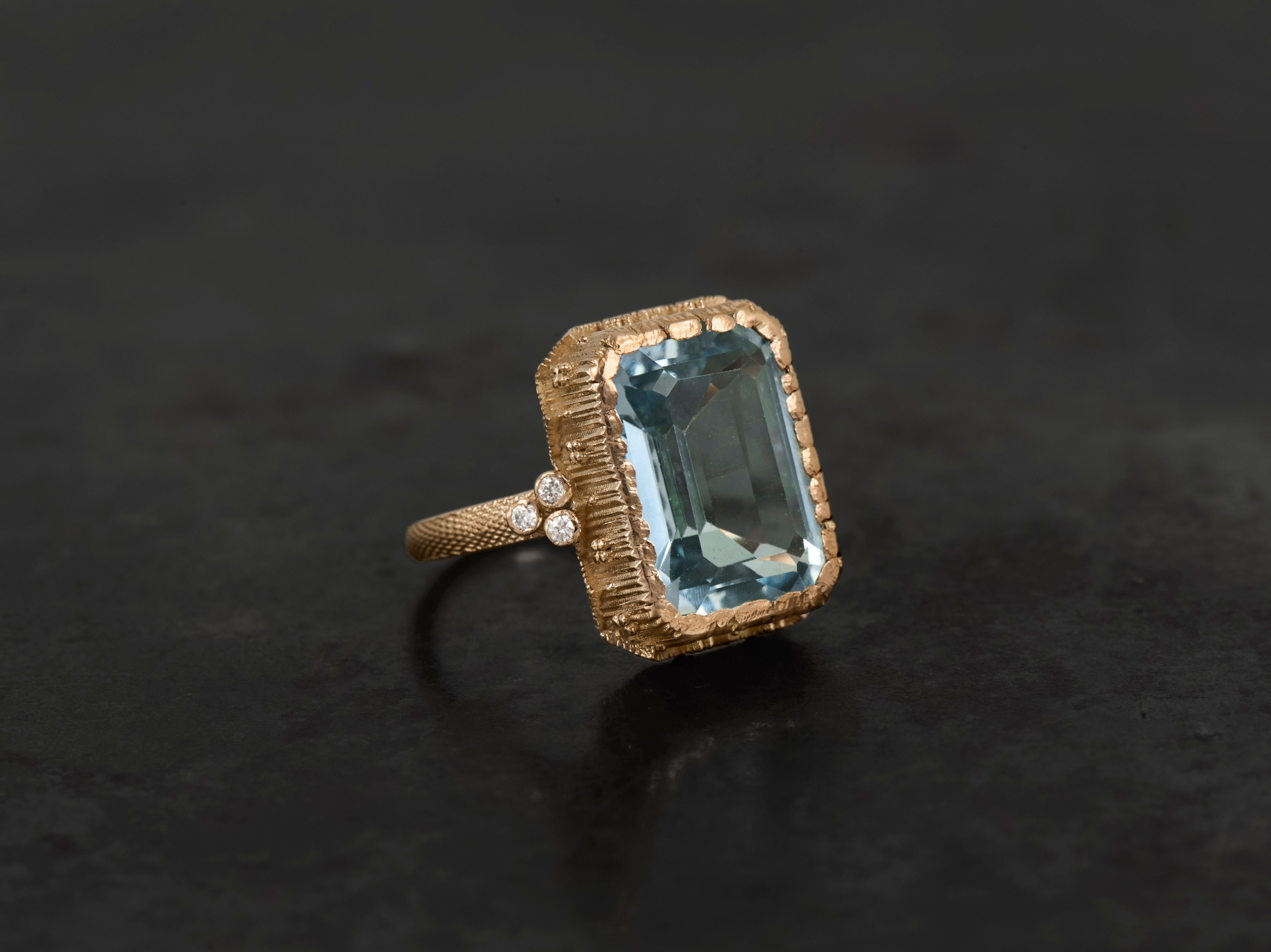 Syracuse Queen Aquamarine Ring, 8.6 carats