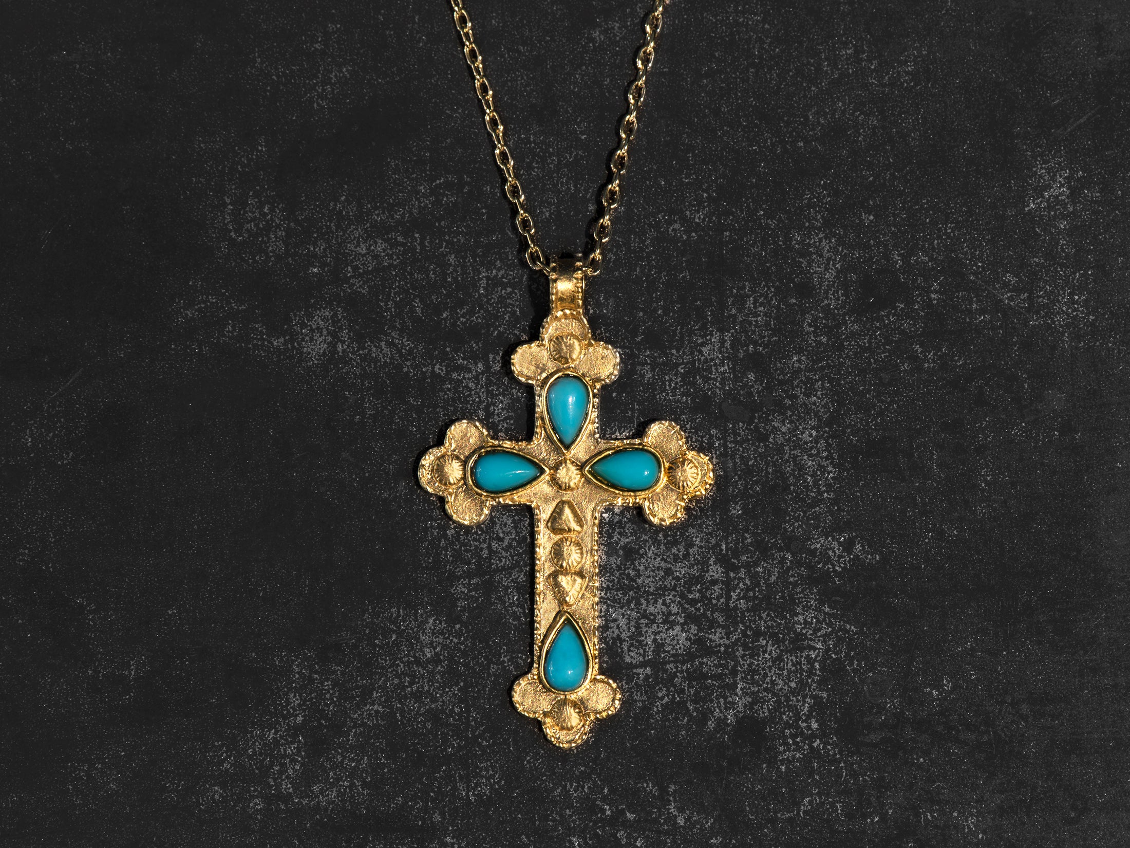 Collier Ava vermeil turquoise – bijou artisanal signé Emmanuelle Zysman