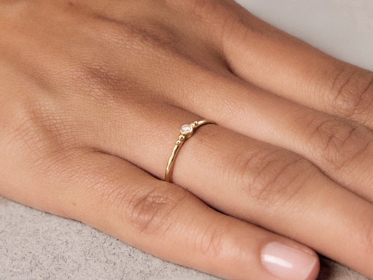 Bague Rhea 0,050cts diamant or jaune