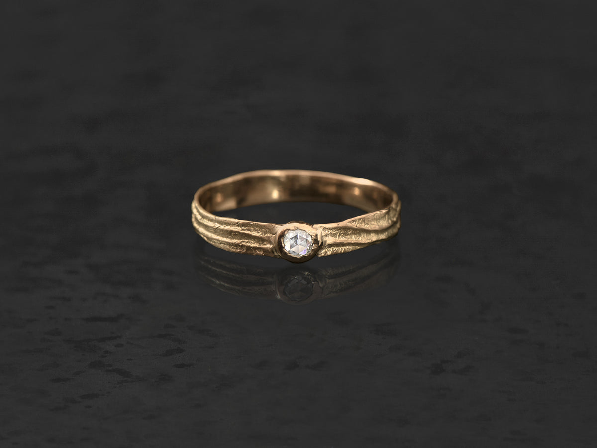 Bague Sitia PM diamant rosecut rond 0,050cts or jaune