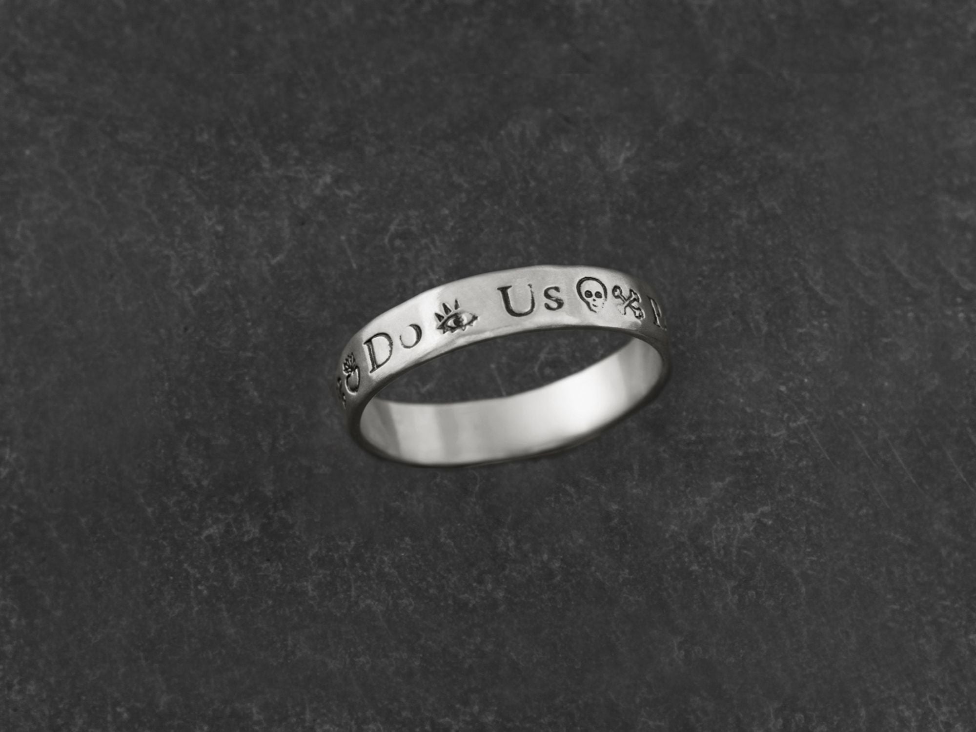 Anneau Devise Till Death argent Homme — bijou signature Emmanuelle Zysman en argent ou vermeil, élégant et intemporel