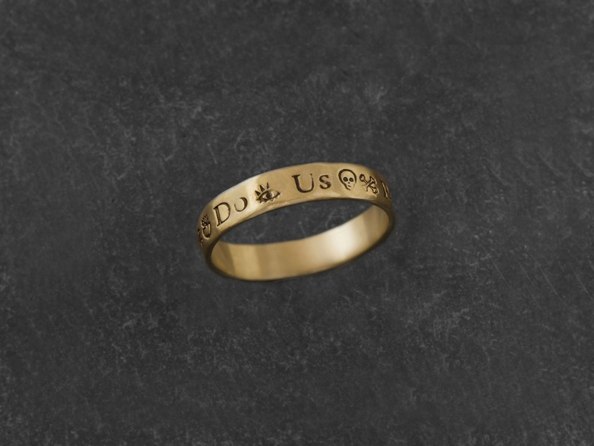 Anneau Devise Till Death vermeil — bijou signature Emmanuelle Zysman en argent ou vermeil, élégant et intemporel