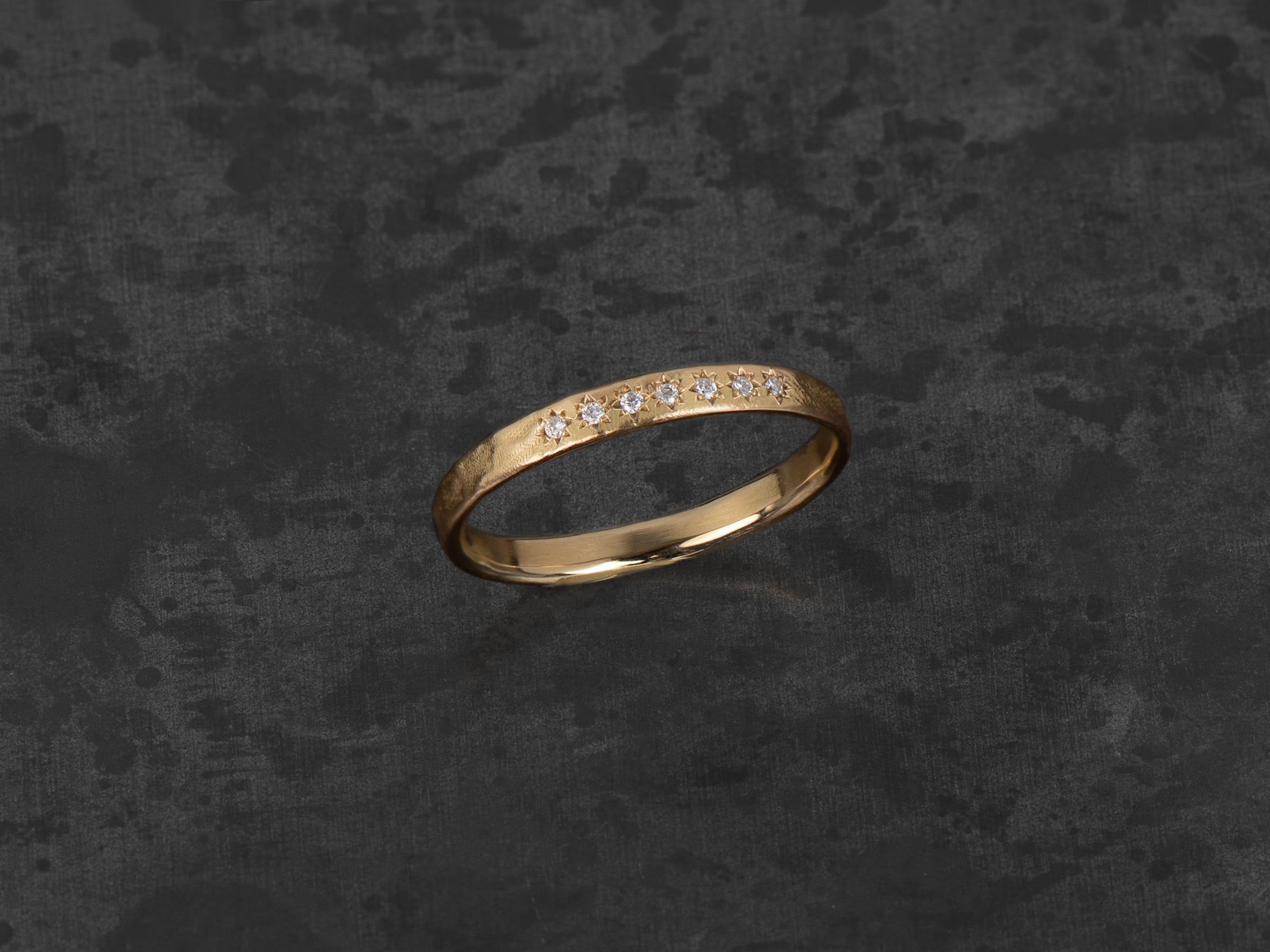 BAGUE DAMIEL 7 DIAMANTS BLANCS OR JAUNE