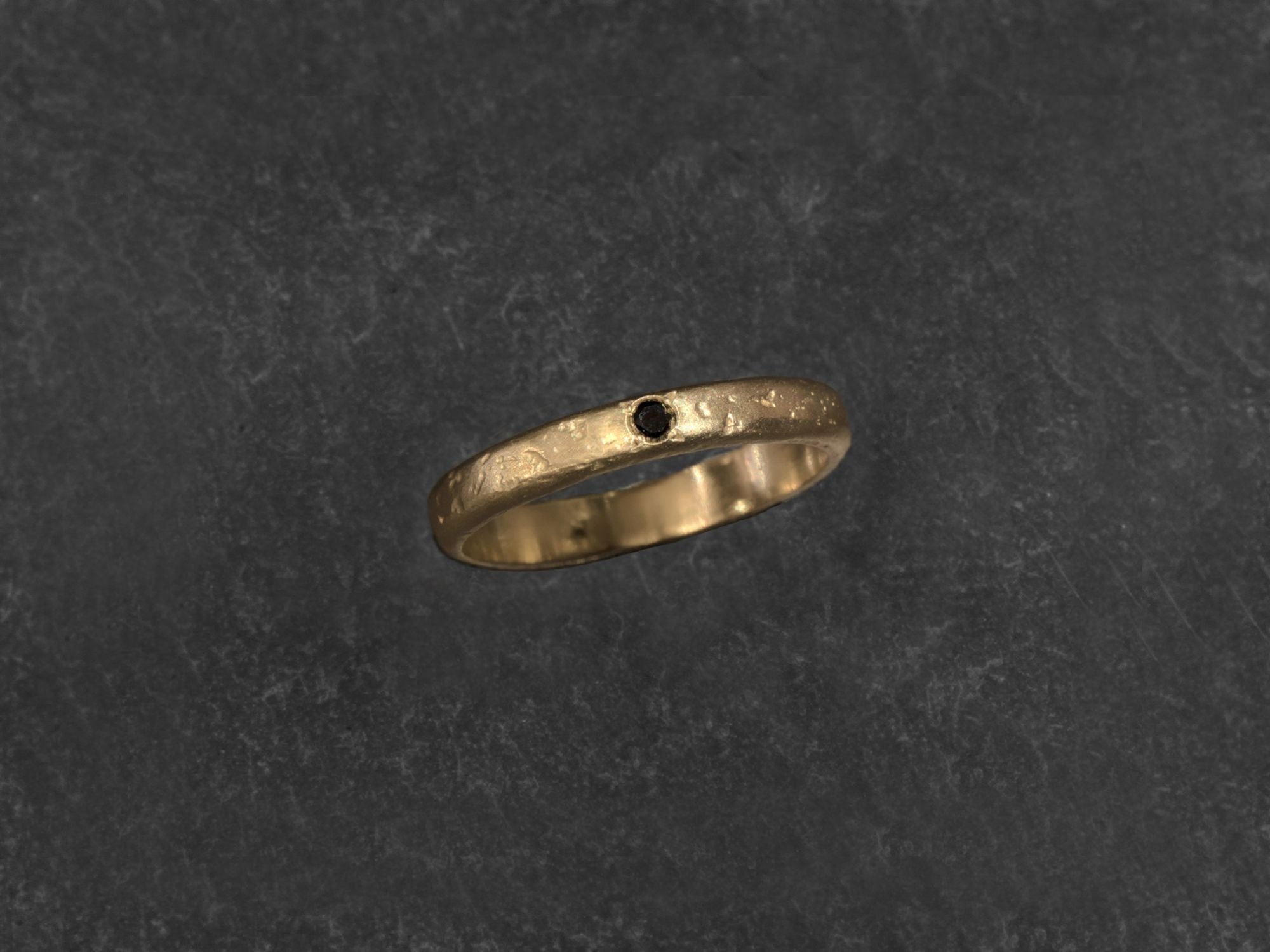 Bague Lorelei vermeil diamant noir — bijou signature Emmanuelle Zysman en argent ou vermeil, élégant et intemporel