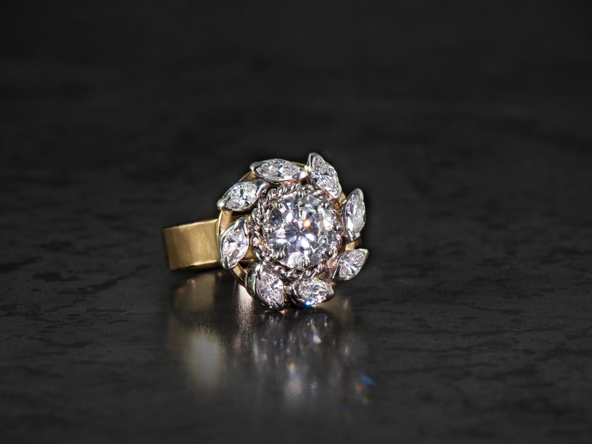 Bague ancienne – bijou artisanal signé Emmanuelle Zysman