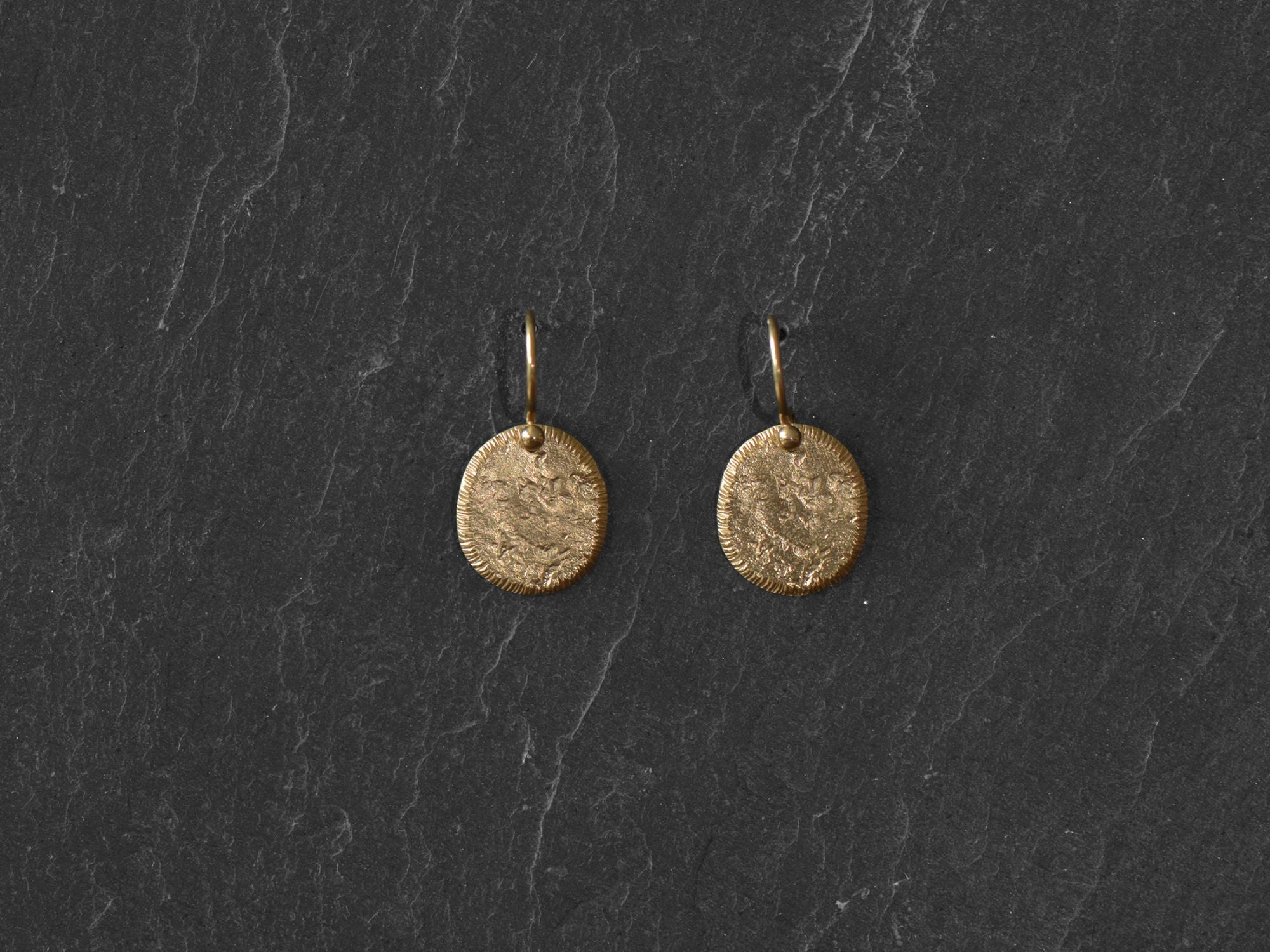 Boucles d’oreilles Blanche Ovale vermeil – bijou artisanal signé Emmanuelle Zysman