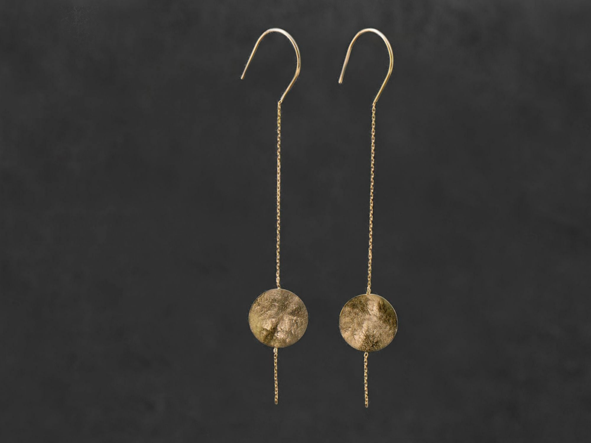 Boucles d’oreilles Gin Fizz Sequins or – bijou artisanal signé Emmanuelle Zysman