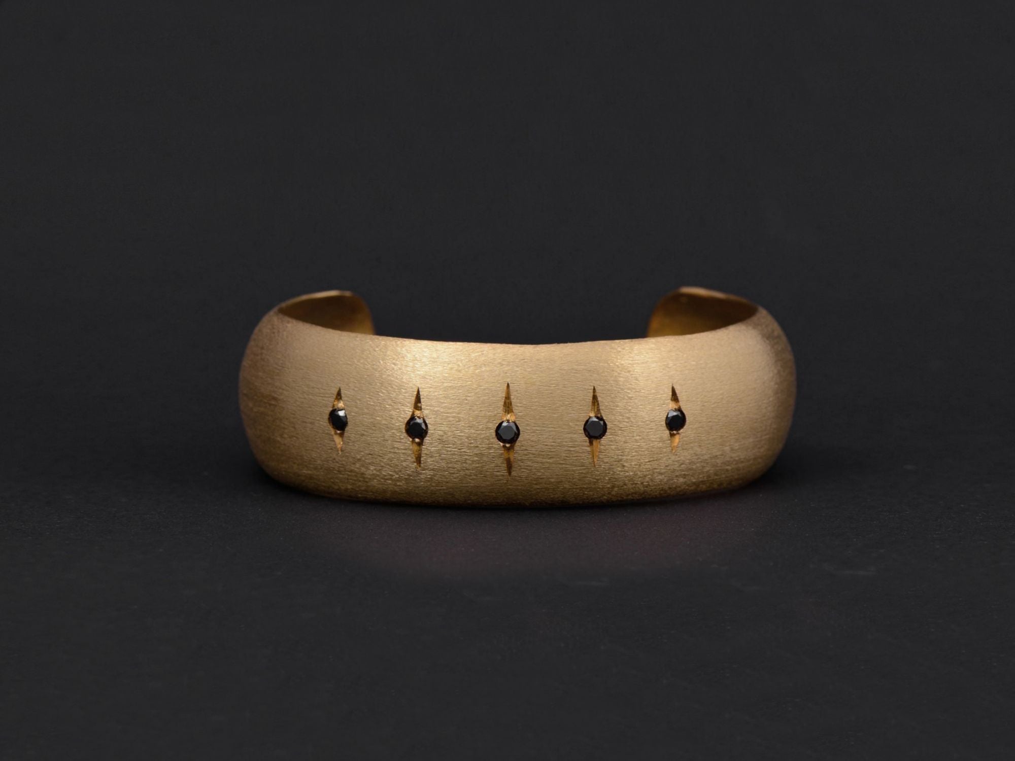 Bracelet Garance Fontana diamant noir – bijou artisanal signé Emmanuelle Zysman