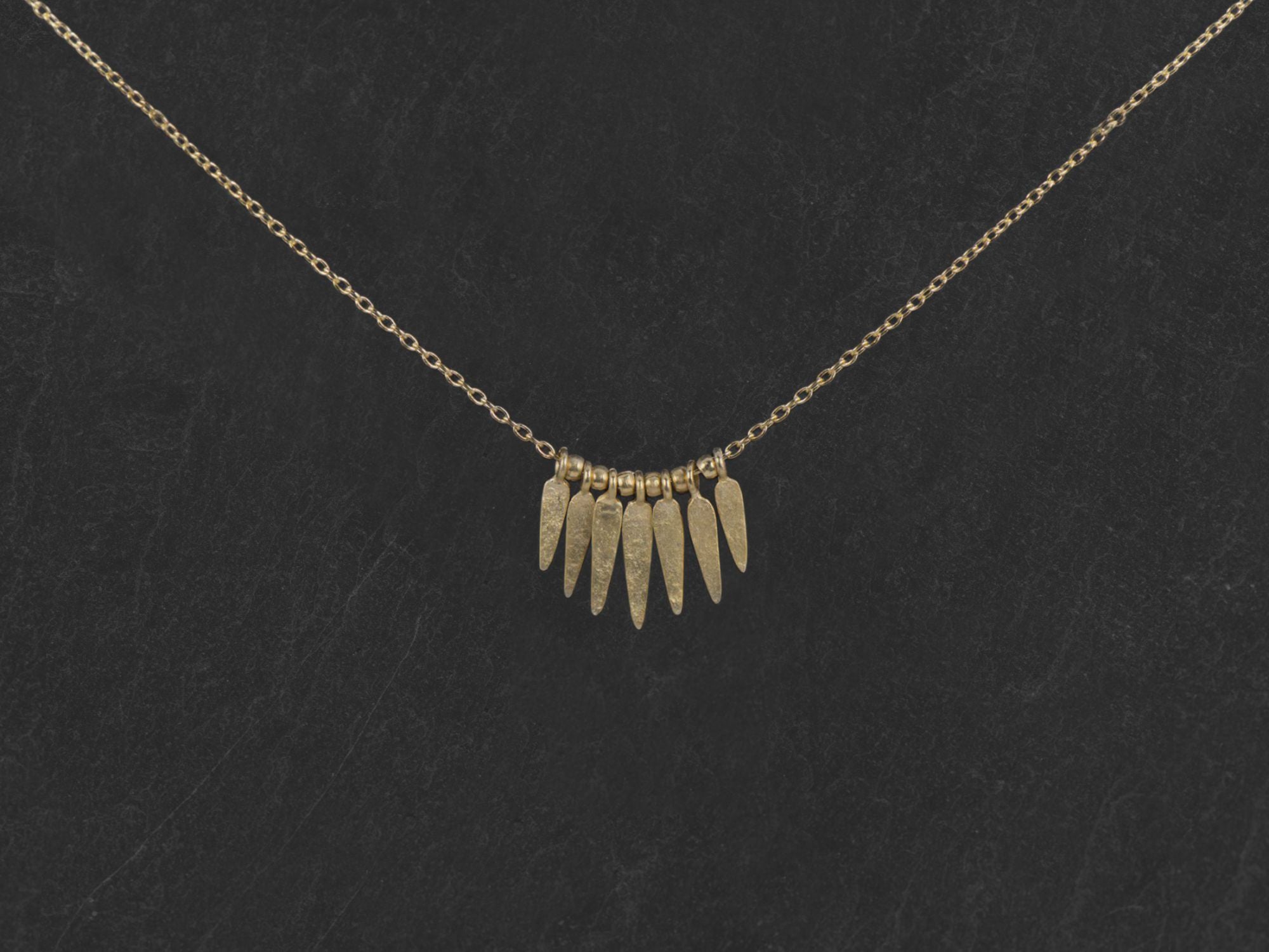 Collier India Song or jaune – bijou artisanal signé Emmanuelle Zysman