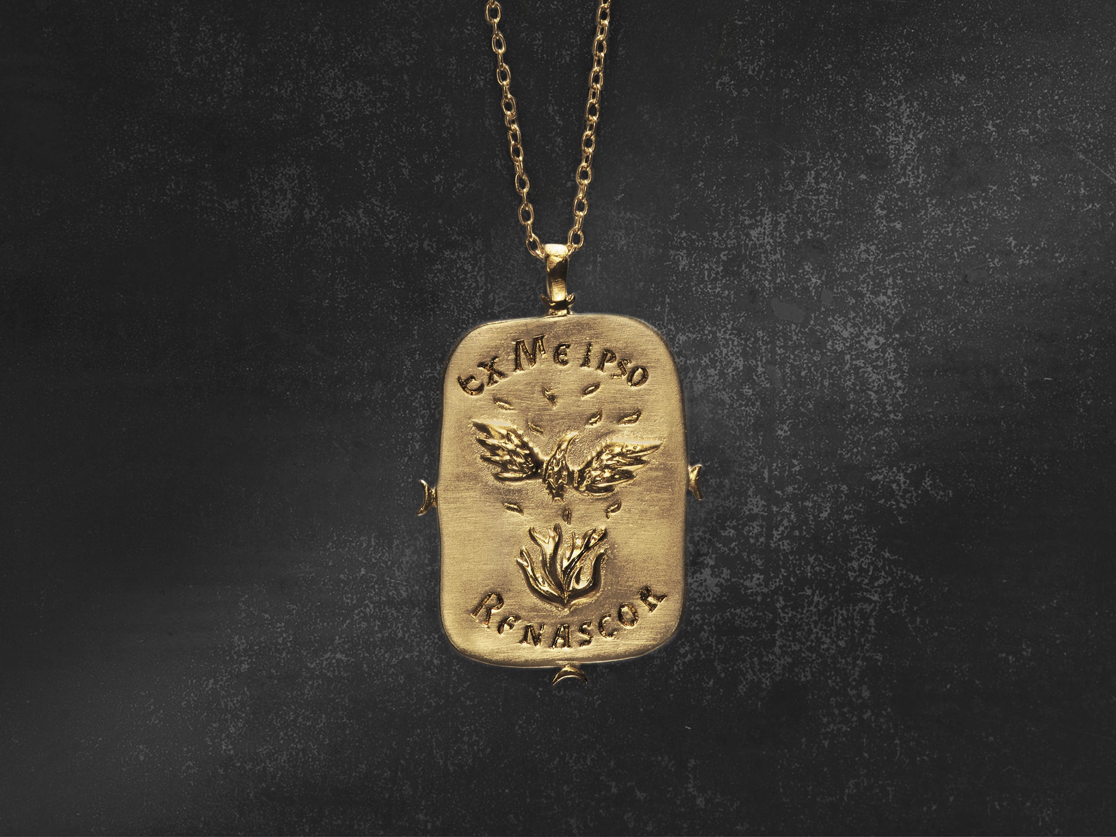 Collier Phenix or jaune – bijou artisanal signé Emmanuelle Zysman