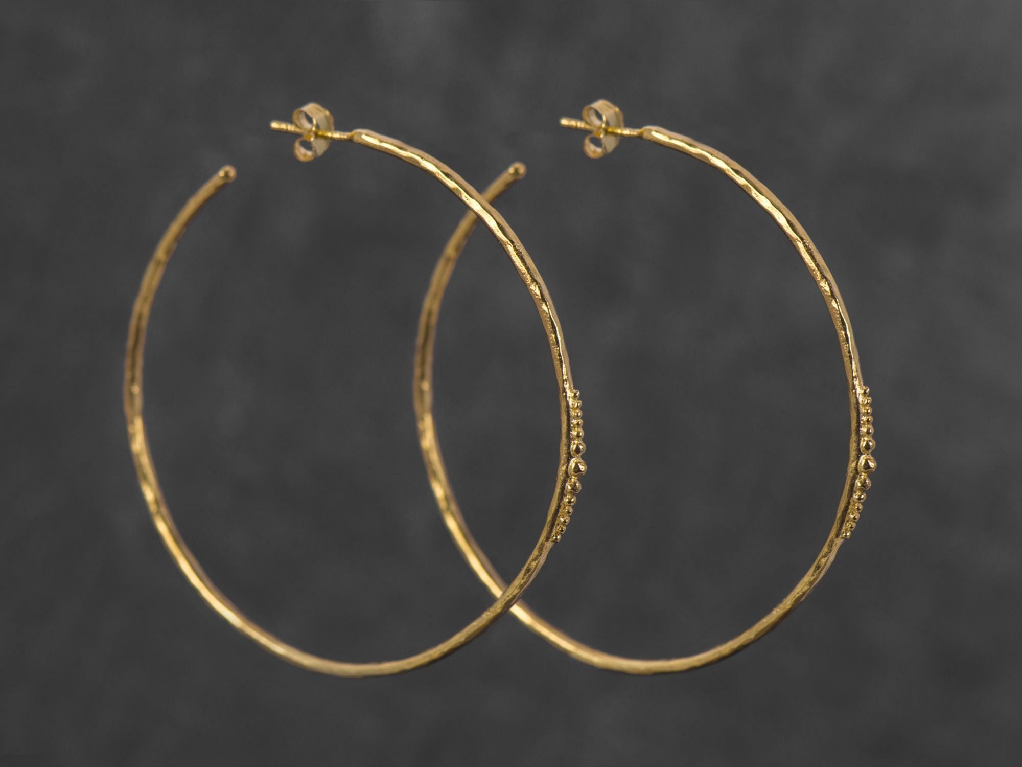 Créoles Orion vermeil Grand Modèle – bijou artisanal signé Emmanuelle Zysman