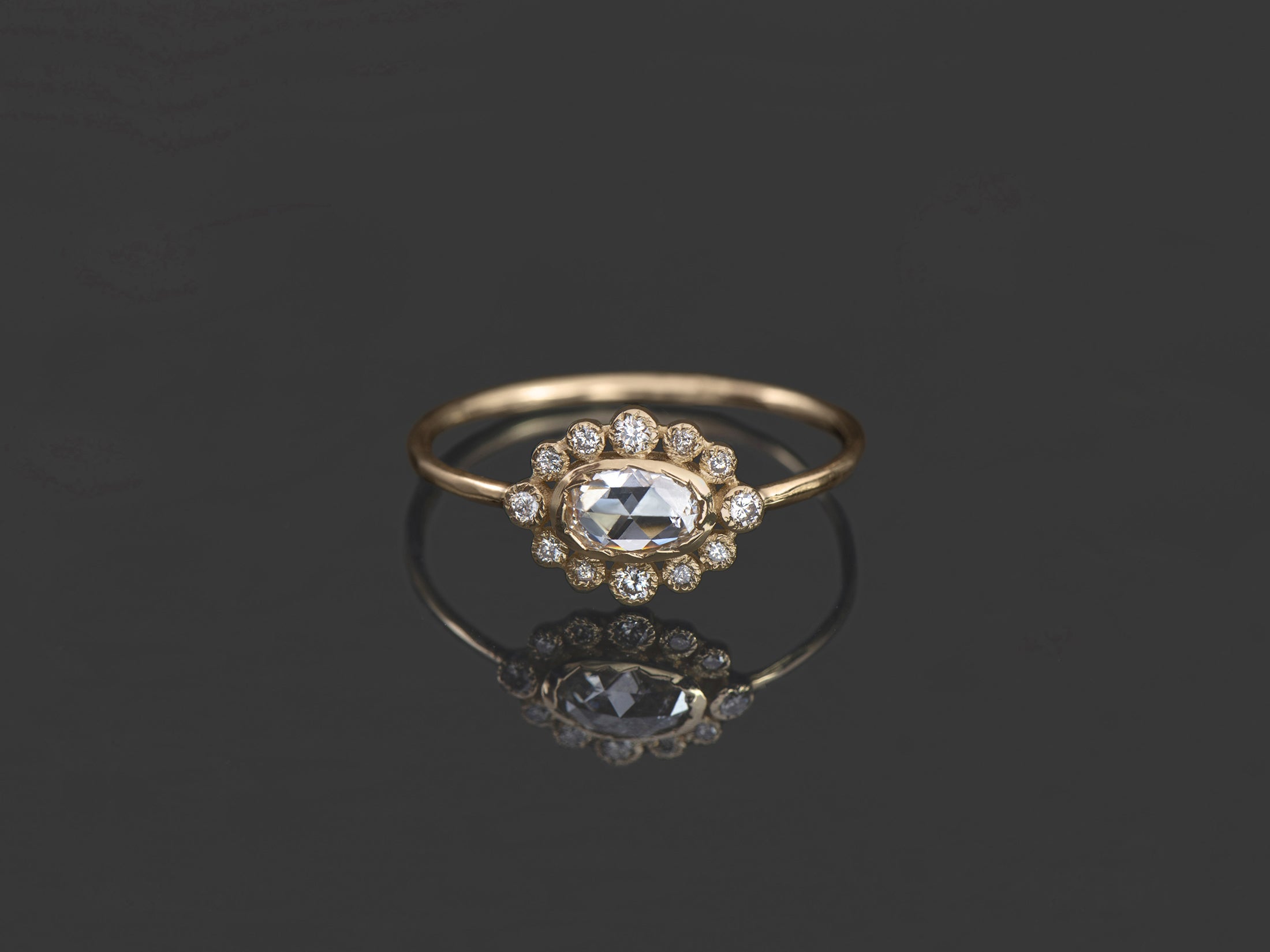 Bague Sagan diamants or jaune – bijou artisanal signé Emmanuelle Zysman