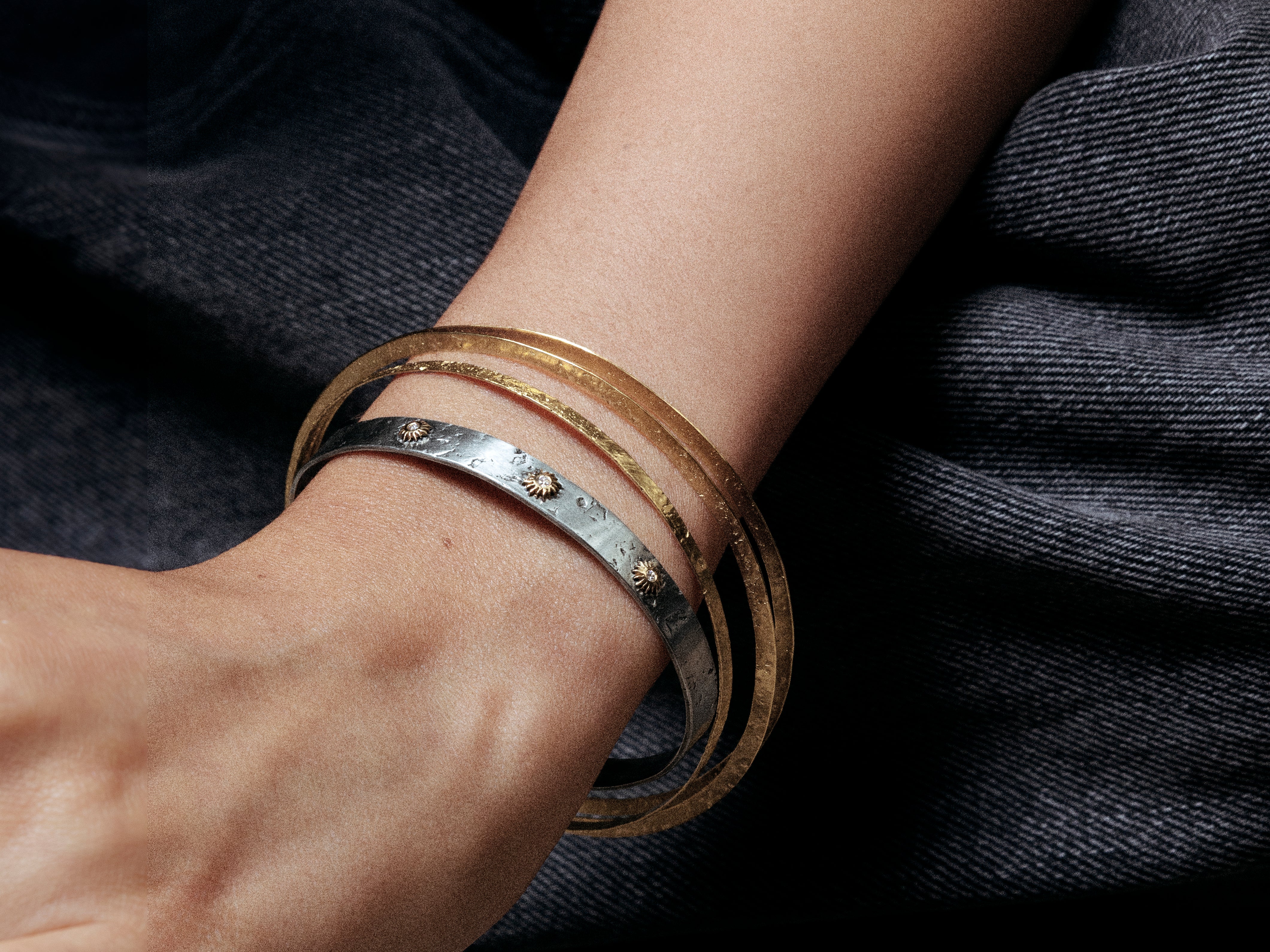 Sîn 02 plated gold bracelet
