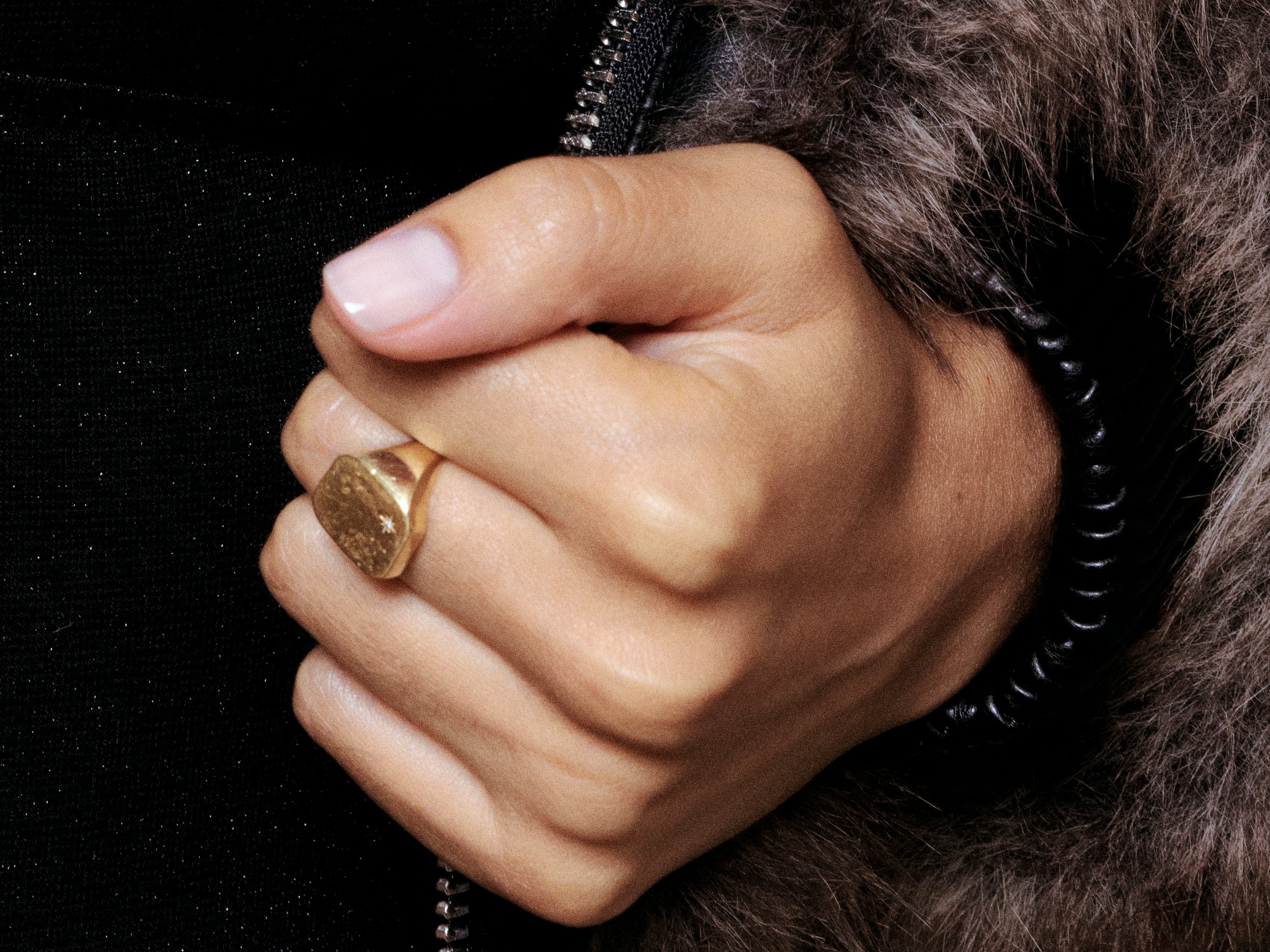 Nemours vermeil signet ring