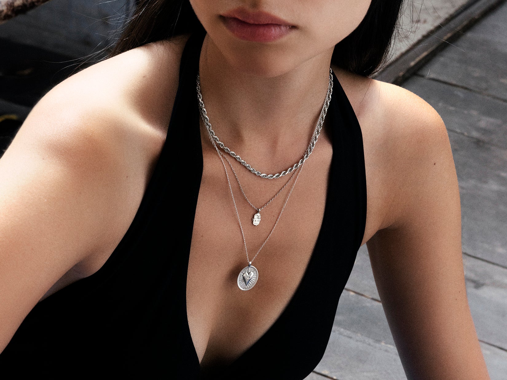 Chaîne corde 3 argent