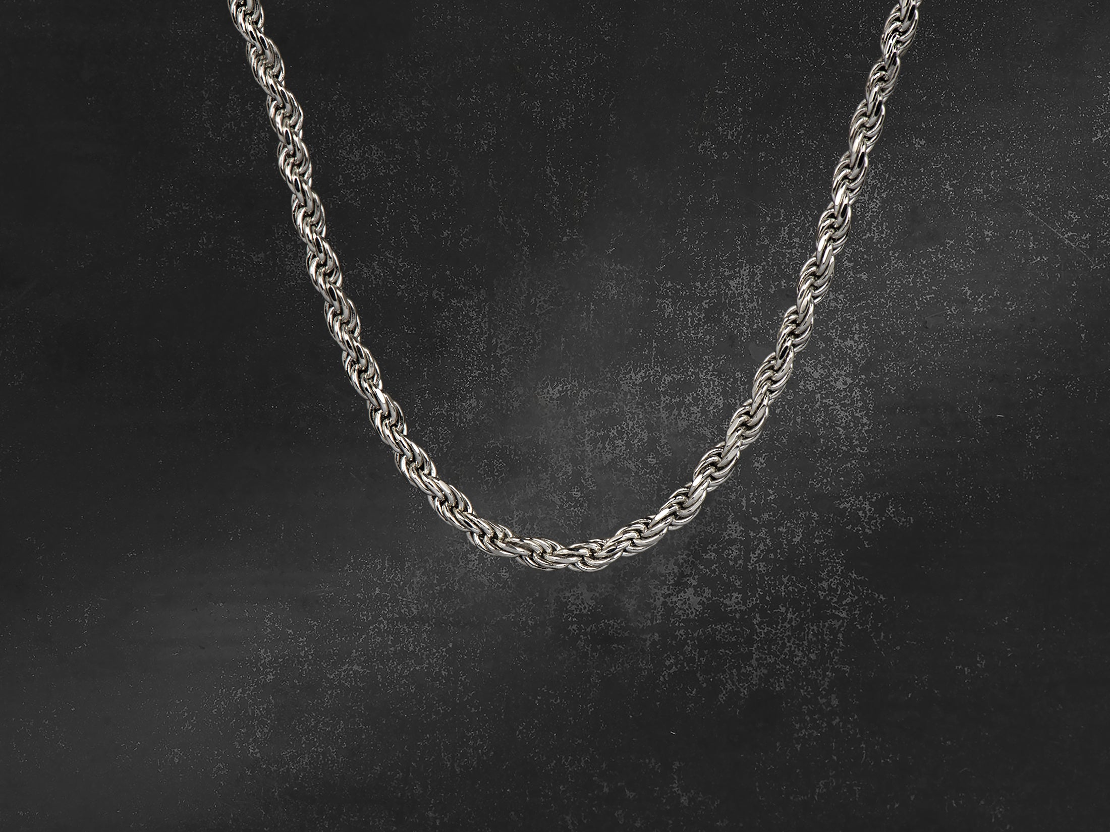 chaîne corde 1,8 argent
