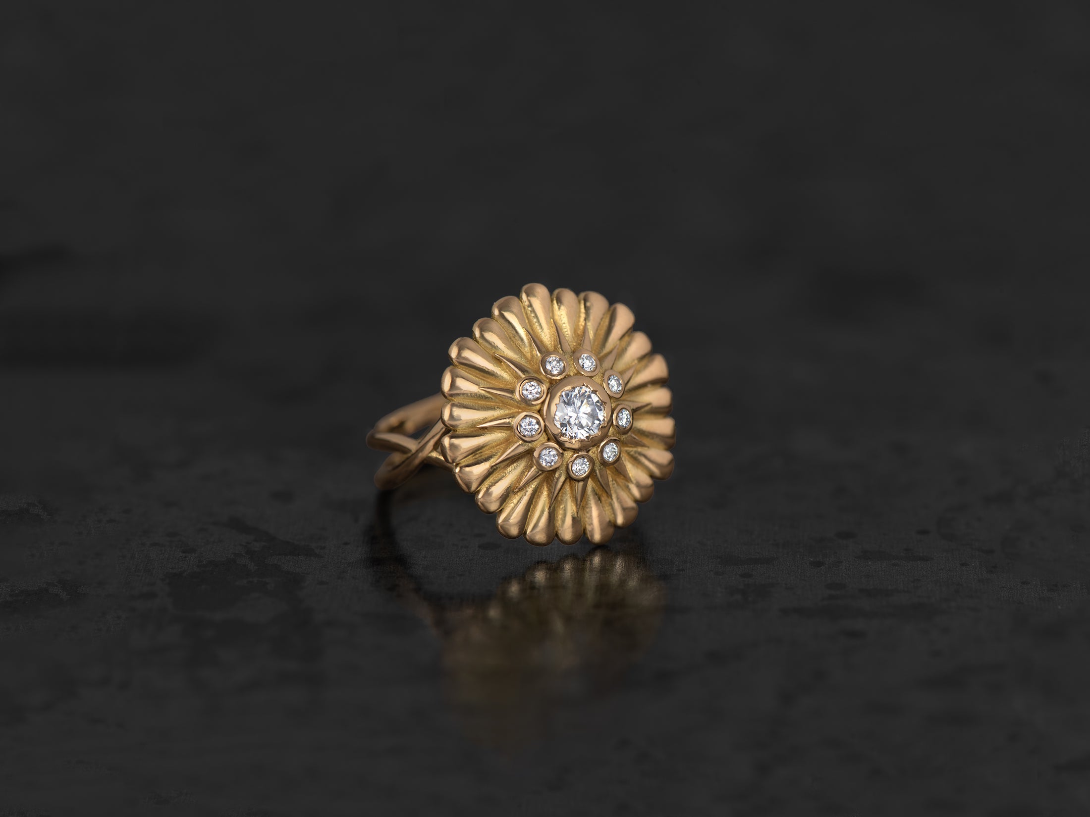 Bague Sacha diamant 0,15cts or jaune