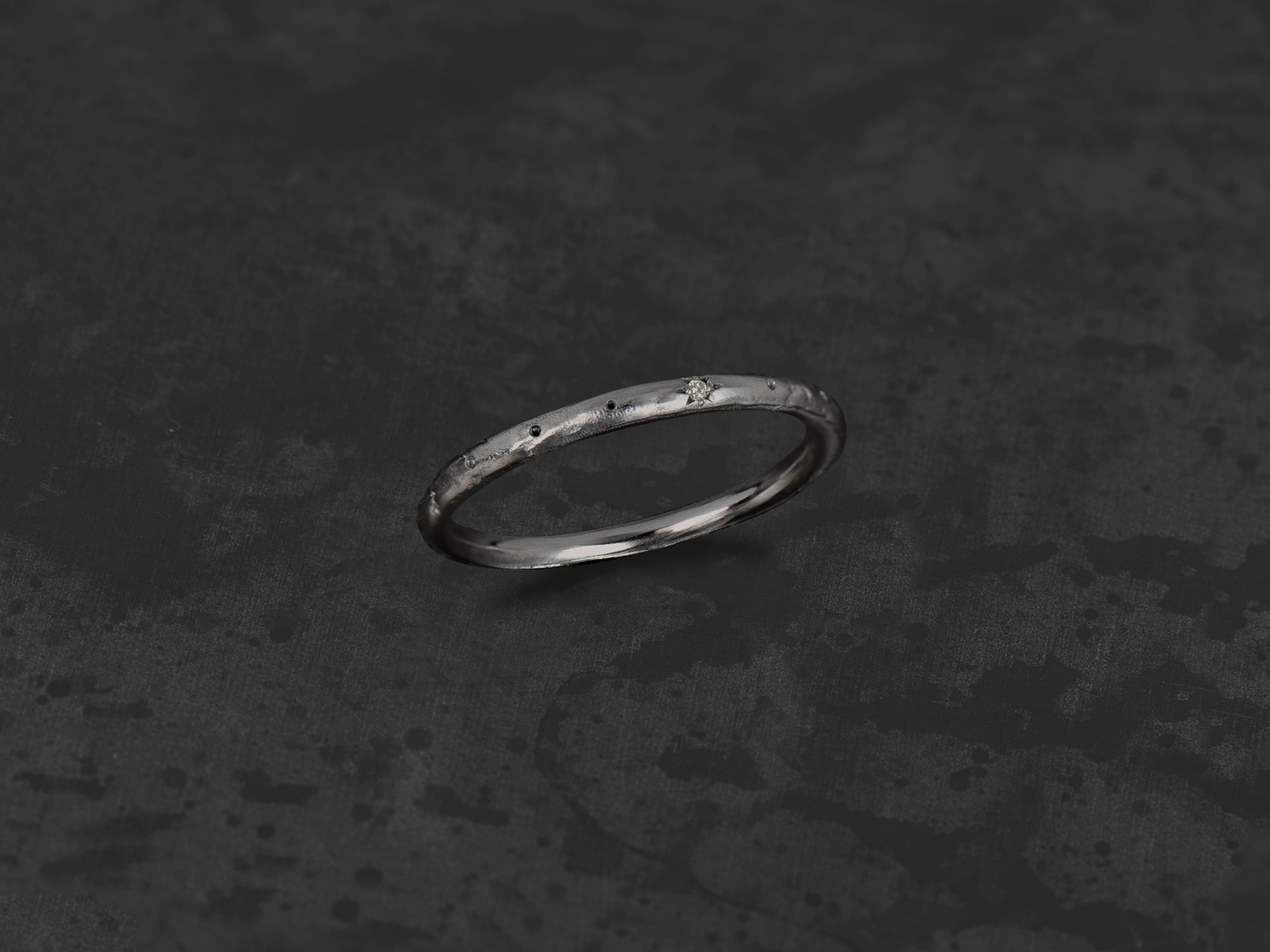 Anneau Marion argent 4 diamants champagne