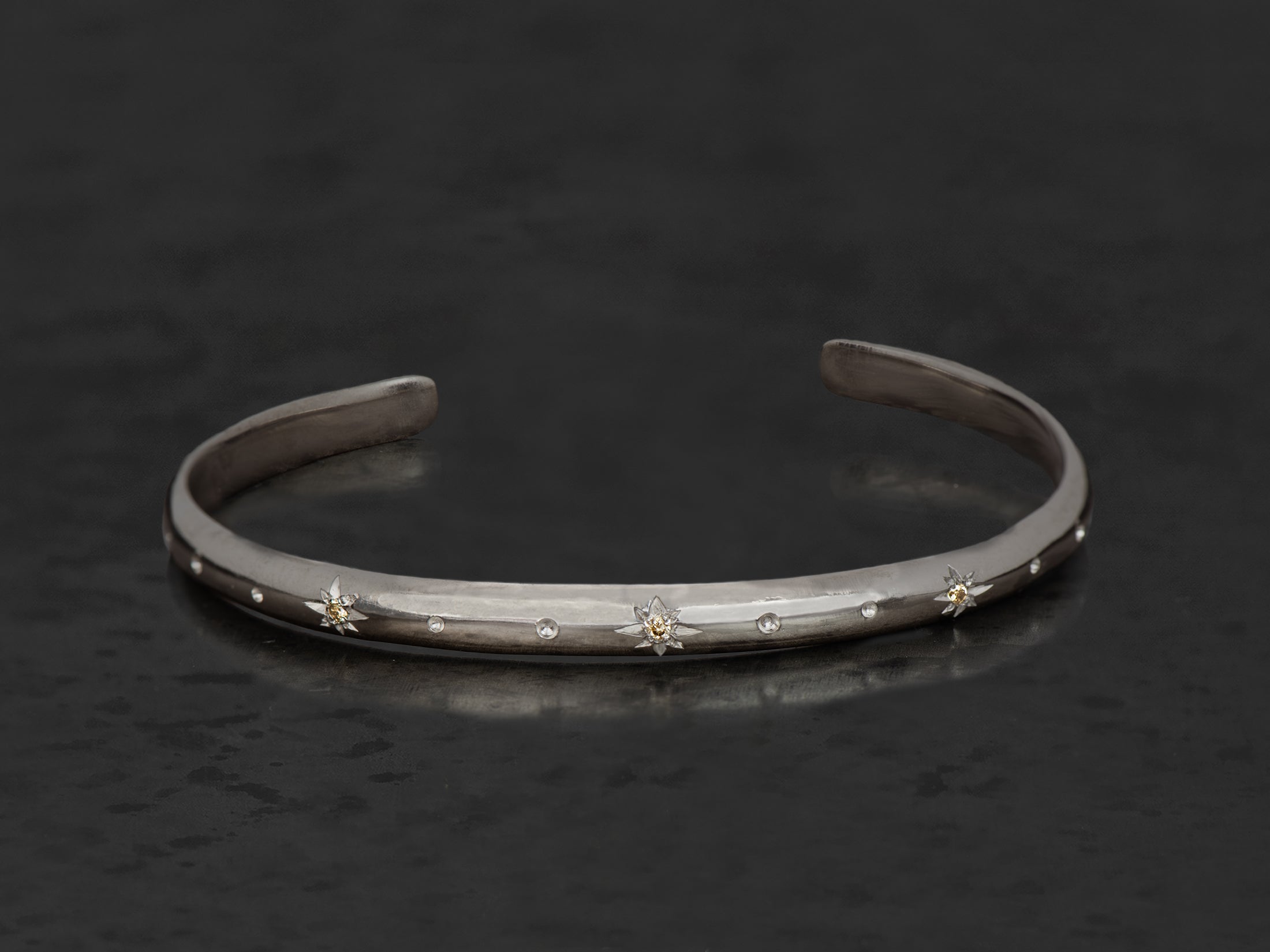 bracelet stella diamants champagne argent