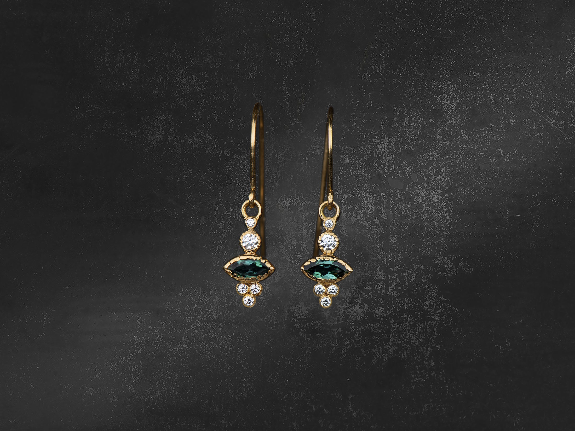 BO JIN TOURMALINES MARQUISES, DIAMANTS OR JAUNE
