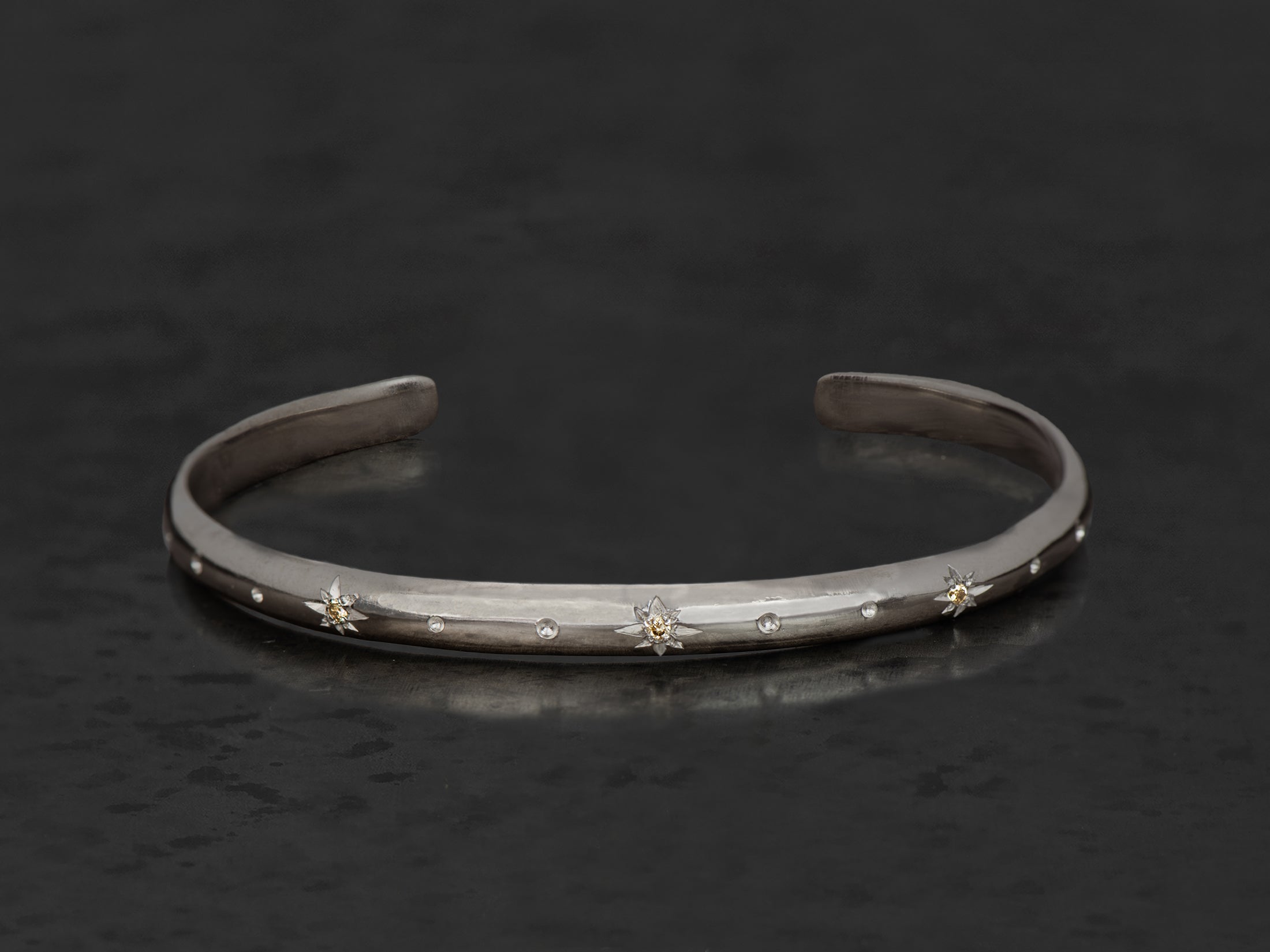 bracelet stella diamants champagne argent