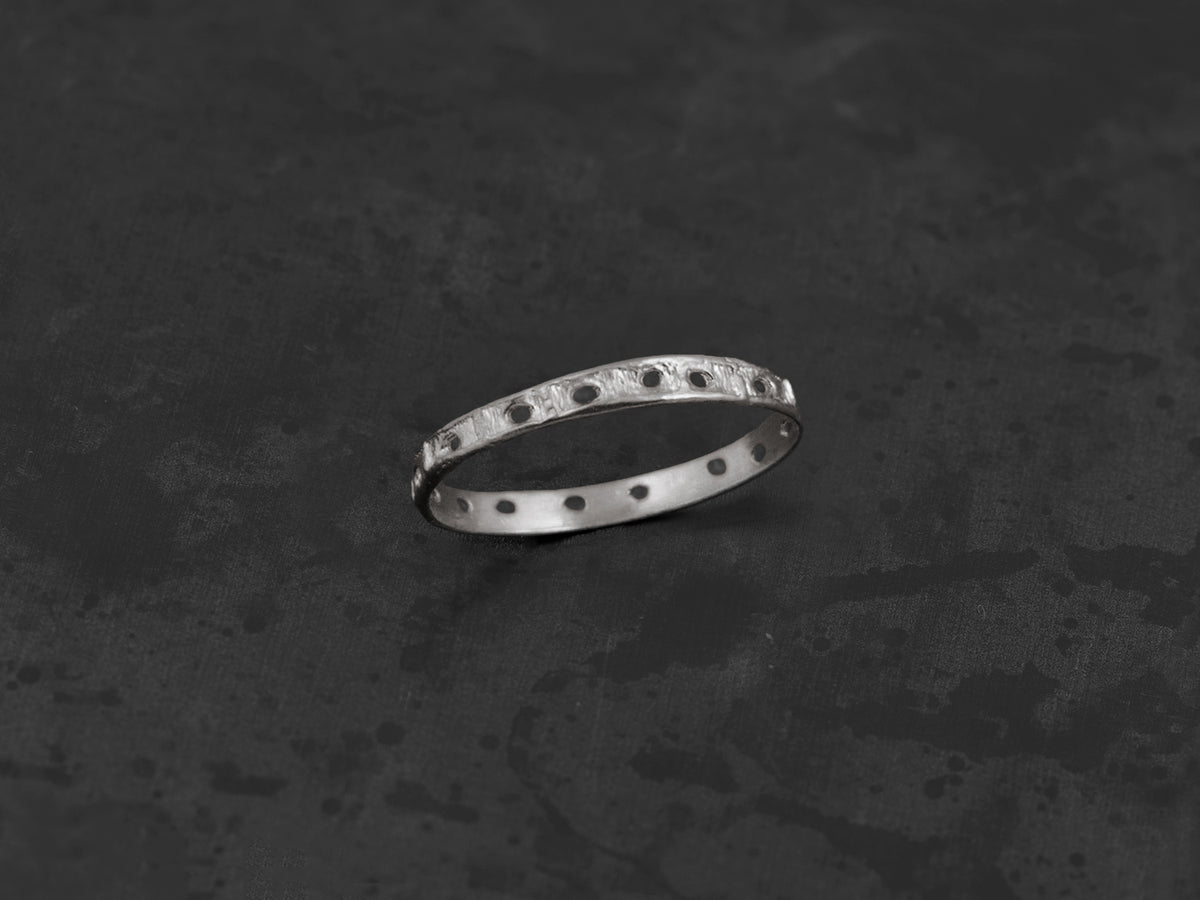Bague Minos Perforée Platine