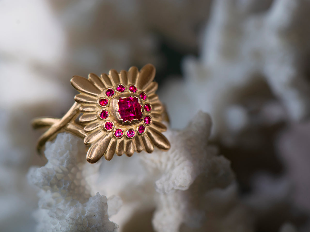 Bague Mila rubis or jaune