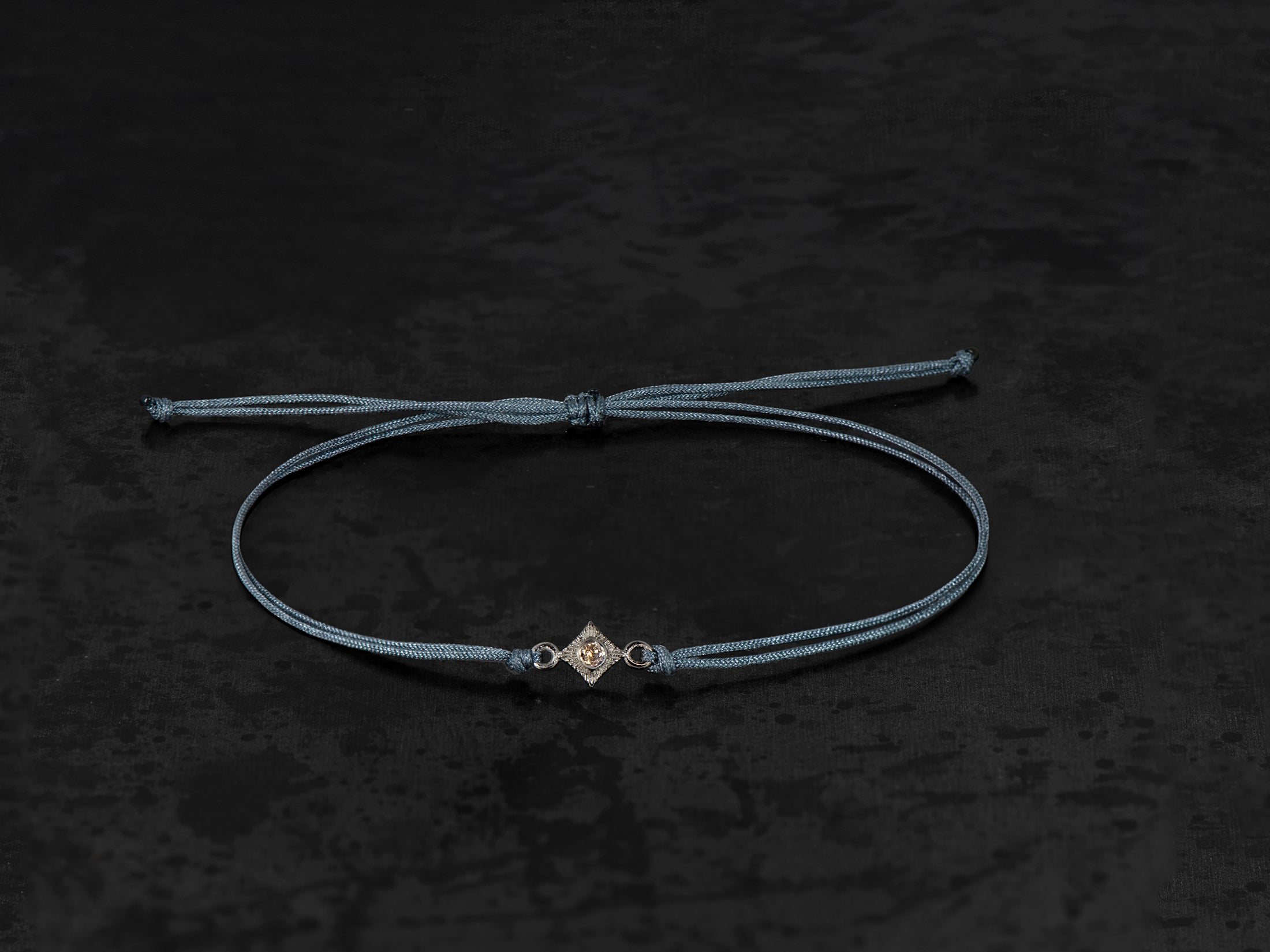 Bracelet charms magic 03 argent diamant champagne