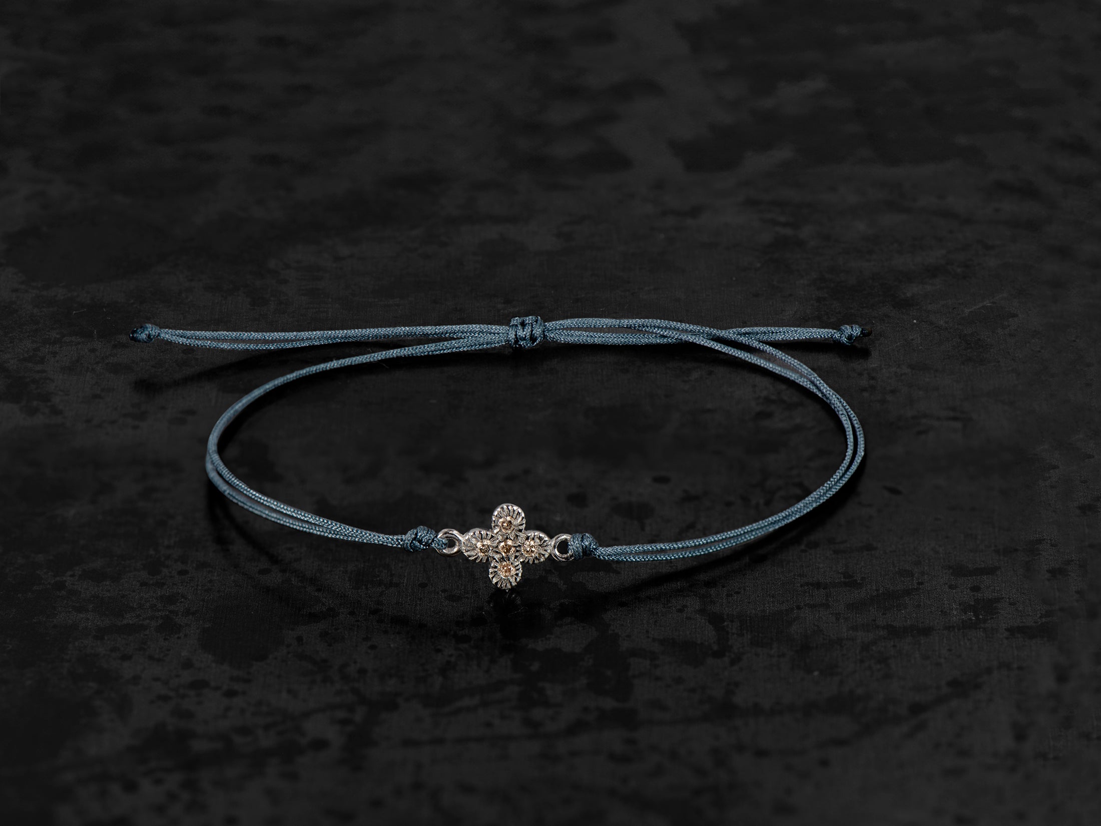 Bracelet Charms Magic 06 argent diamants champagne