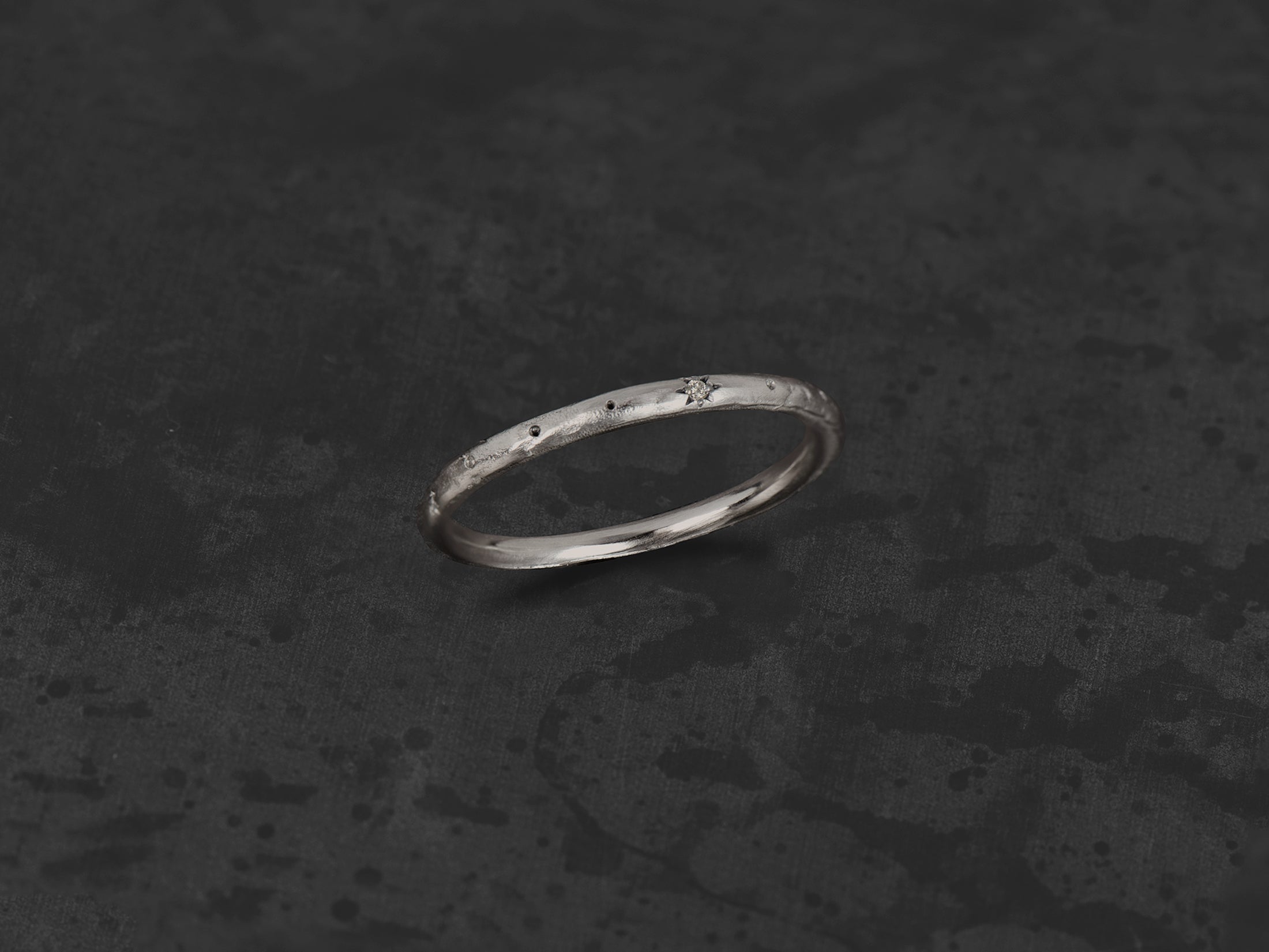 Anneau Marion argent 4 diamants champagne