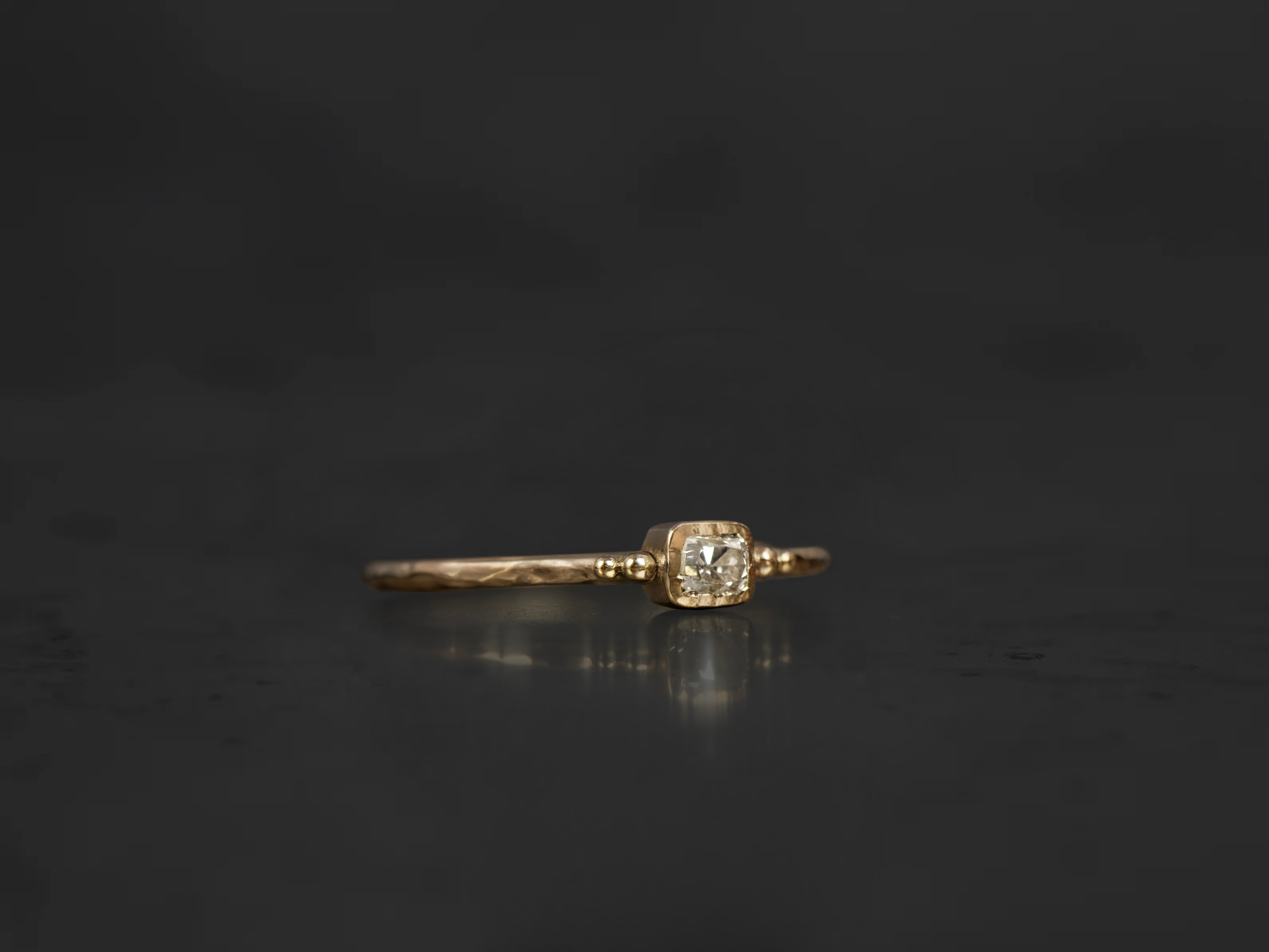 Bague Rhéa diamant coussin 0,22cts or jaune