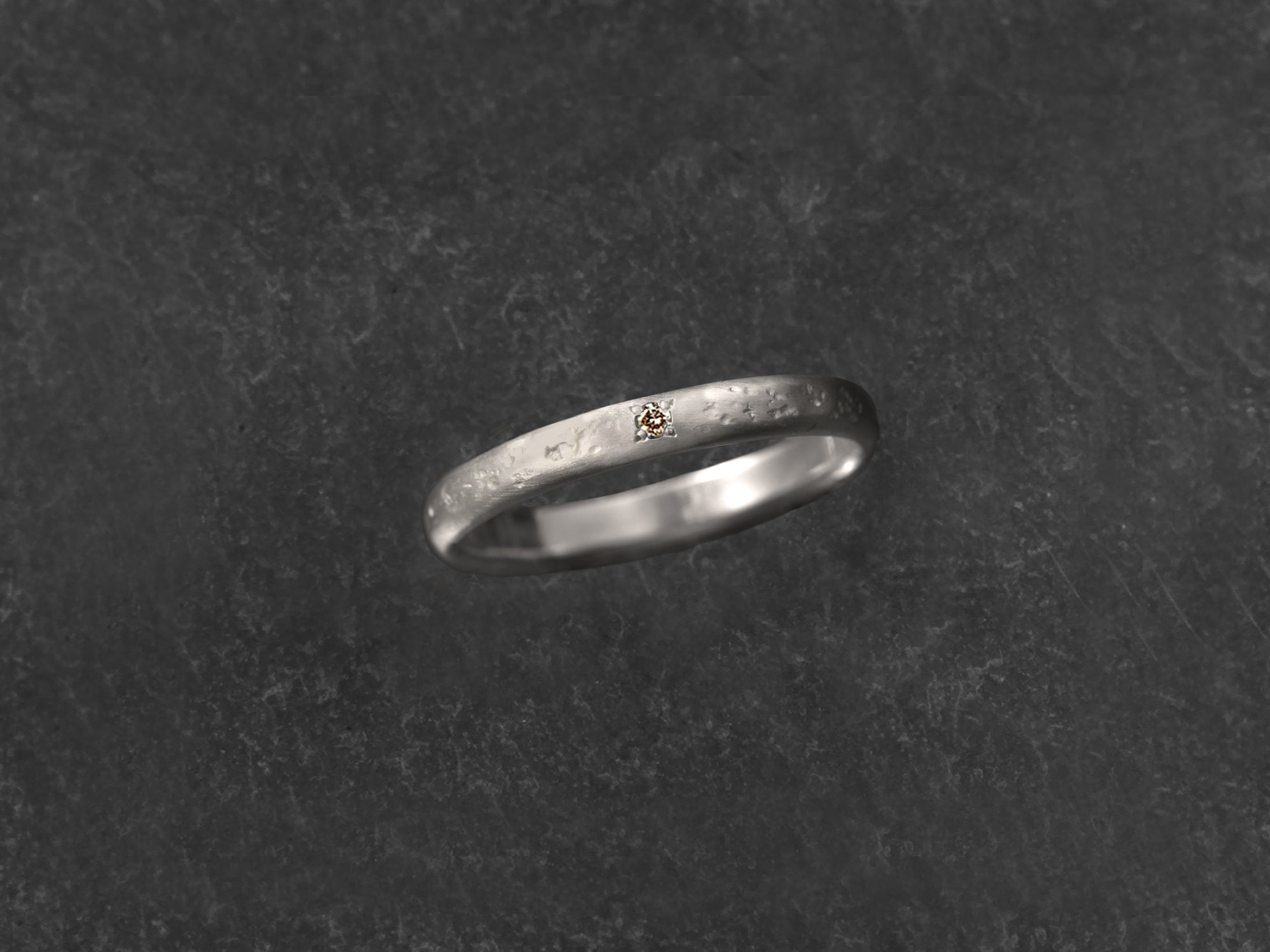Bague Lorelei argent diamant champagne
