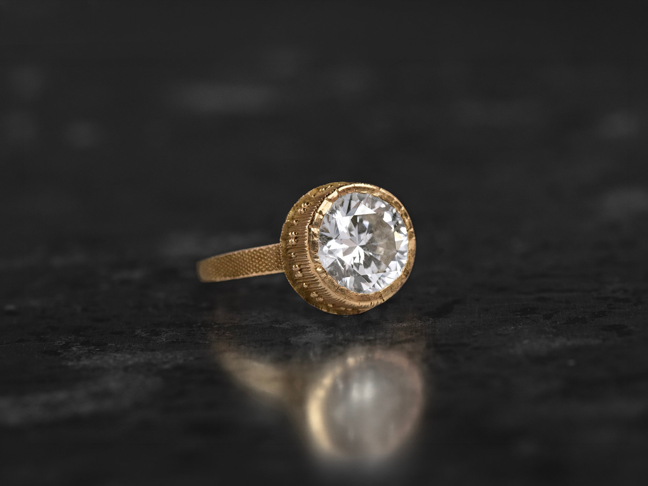 Montage sur mesure d'un diamant de 3,78 cts