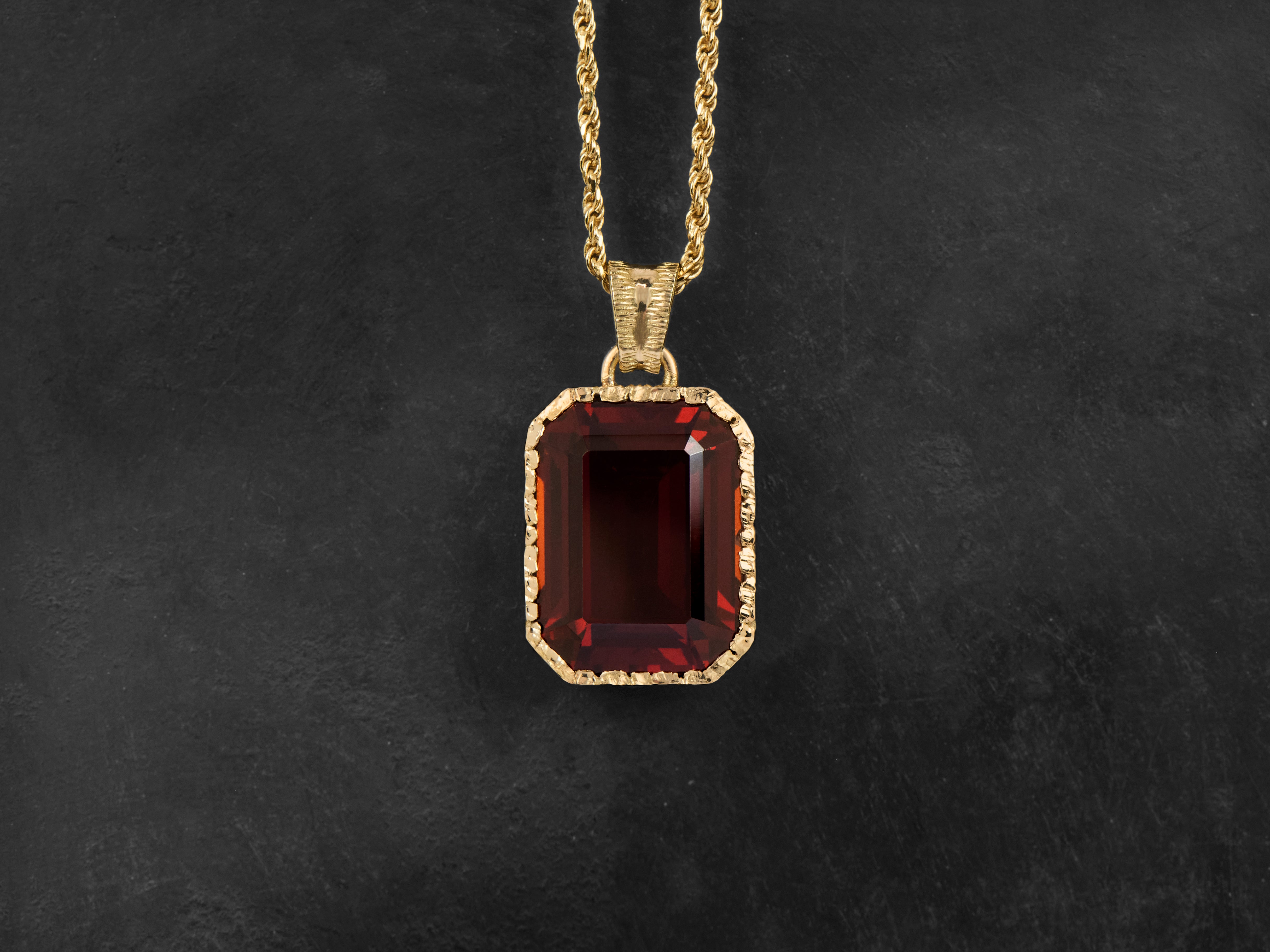 Montage sur mesure d'une citrine madère 18,16 cts