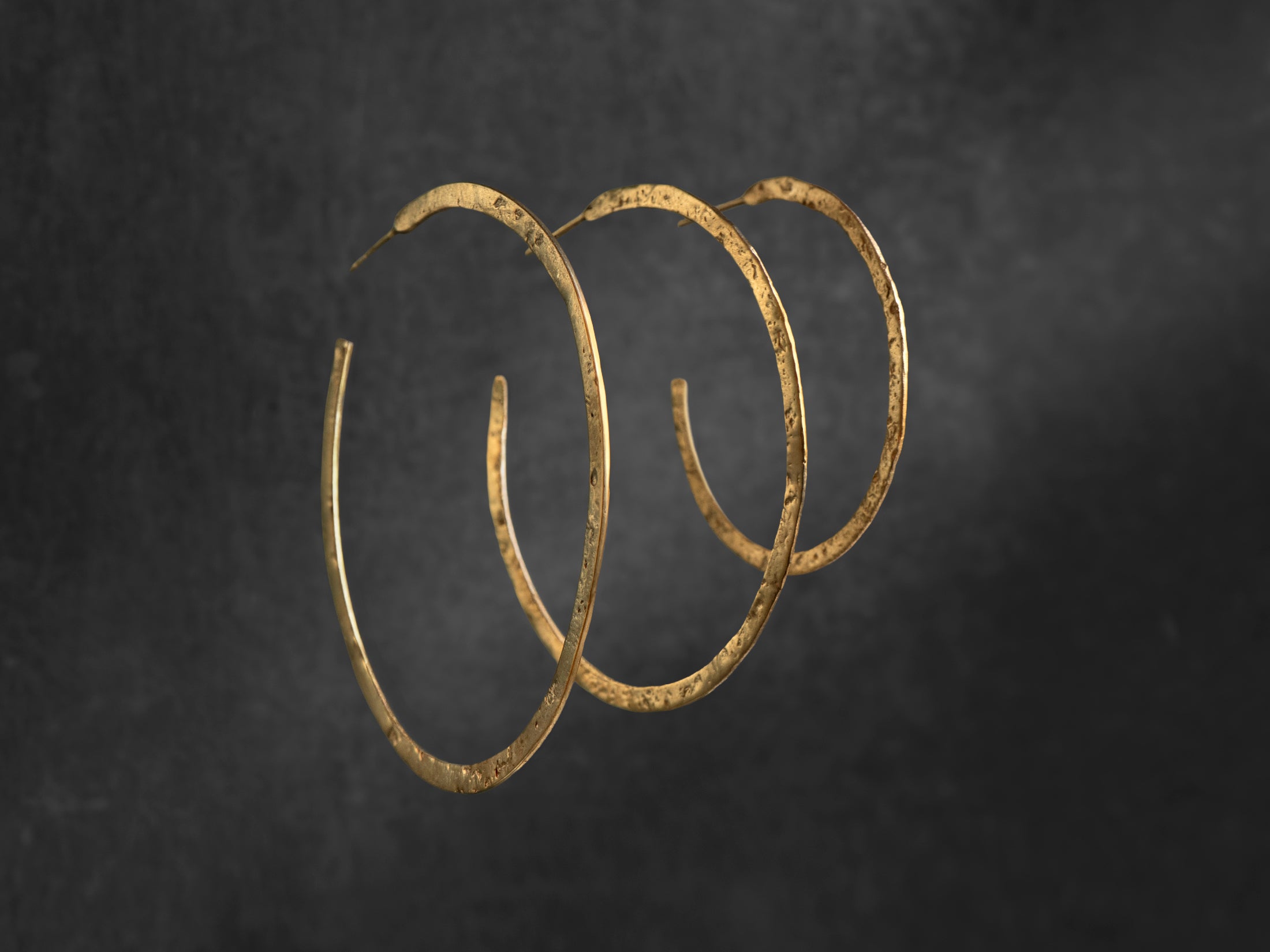 Inès Gold Plated Creole Earrings