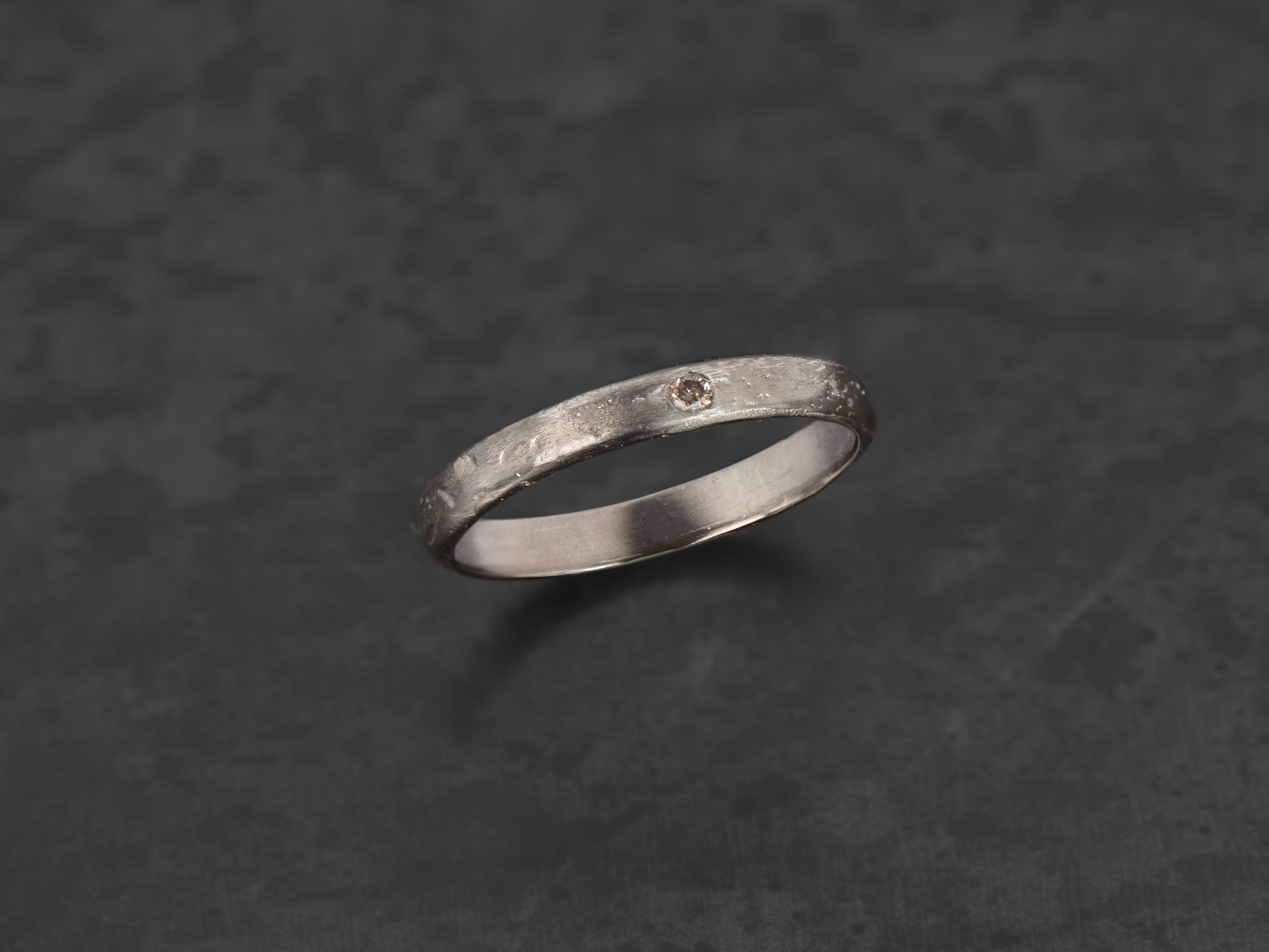 Bague Lorelei argent diamant champagne