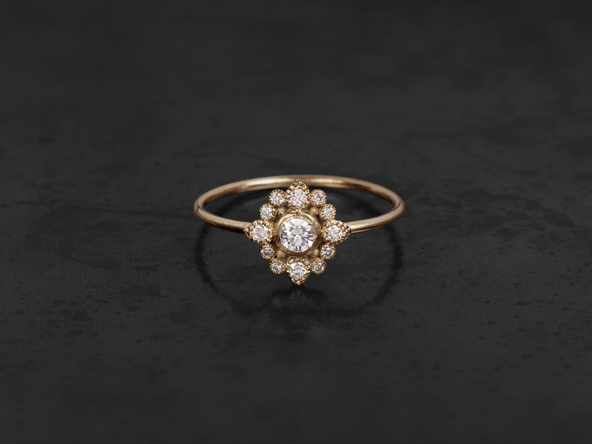 Sagan Baby diamond ring 0.16ct yellow gold