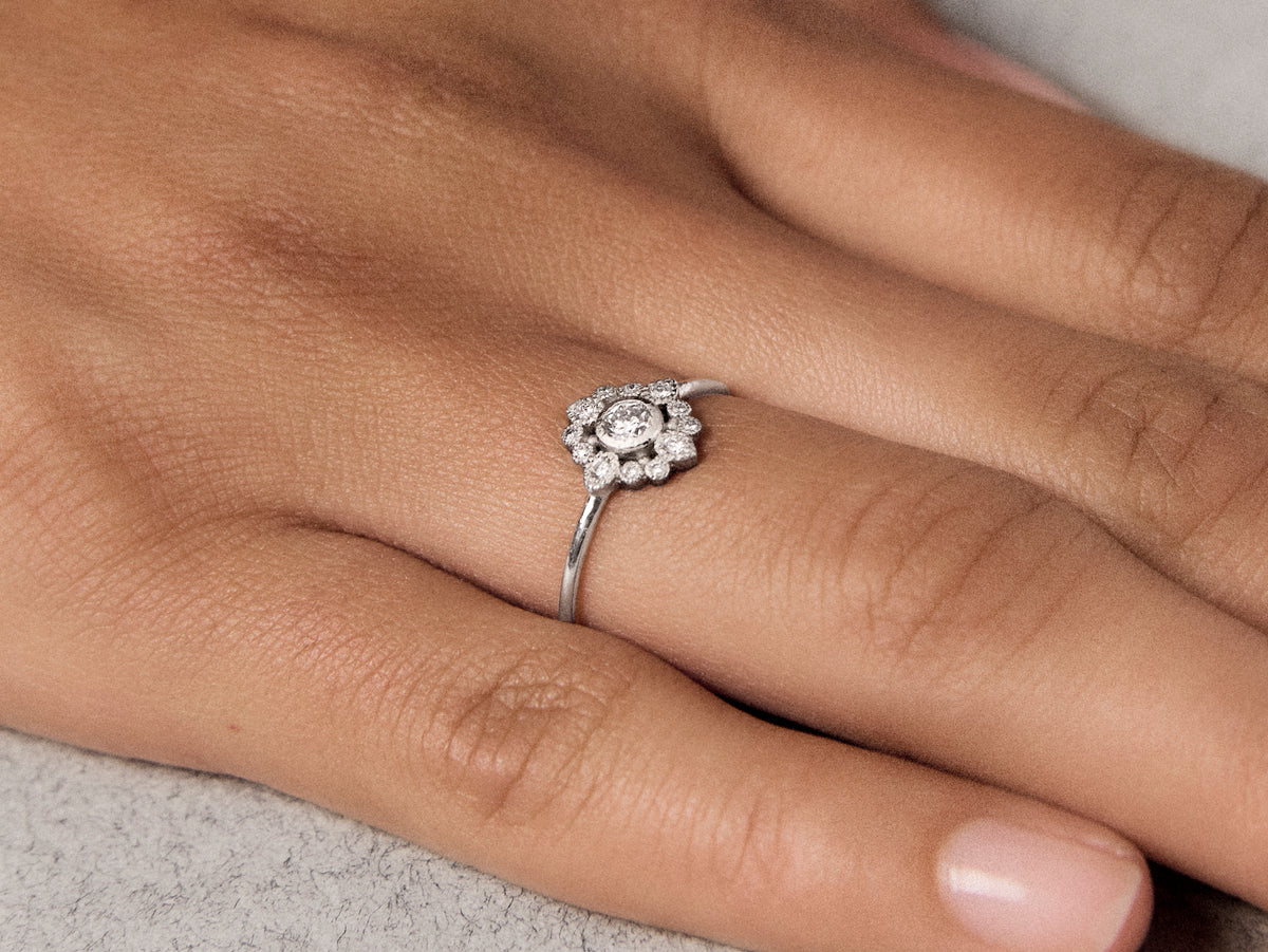 Bague Sagan Baby diamant 0,16cts platine