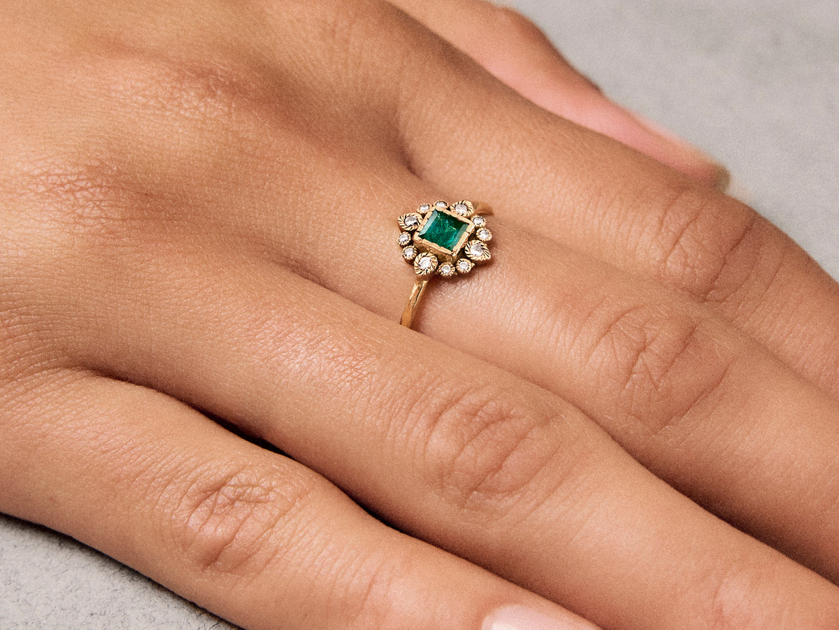Bague Sagan Baby tourmaline 0,28 cts diamants or jaune
