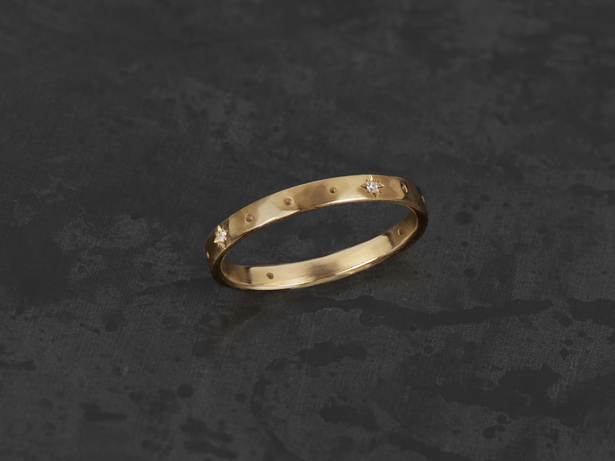 BAGUE DAMIEL 4 DIAMANTS BLANCS OR JAUNE