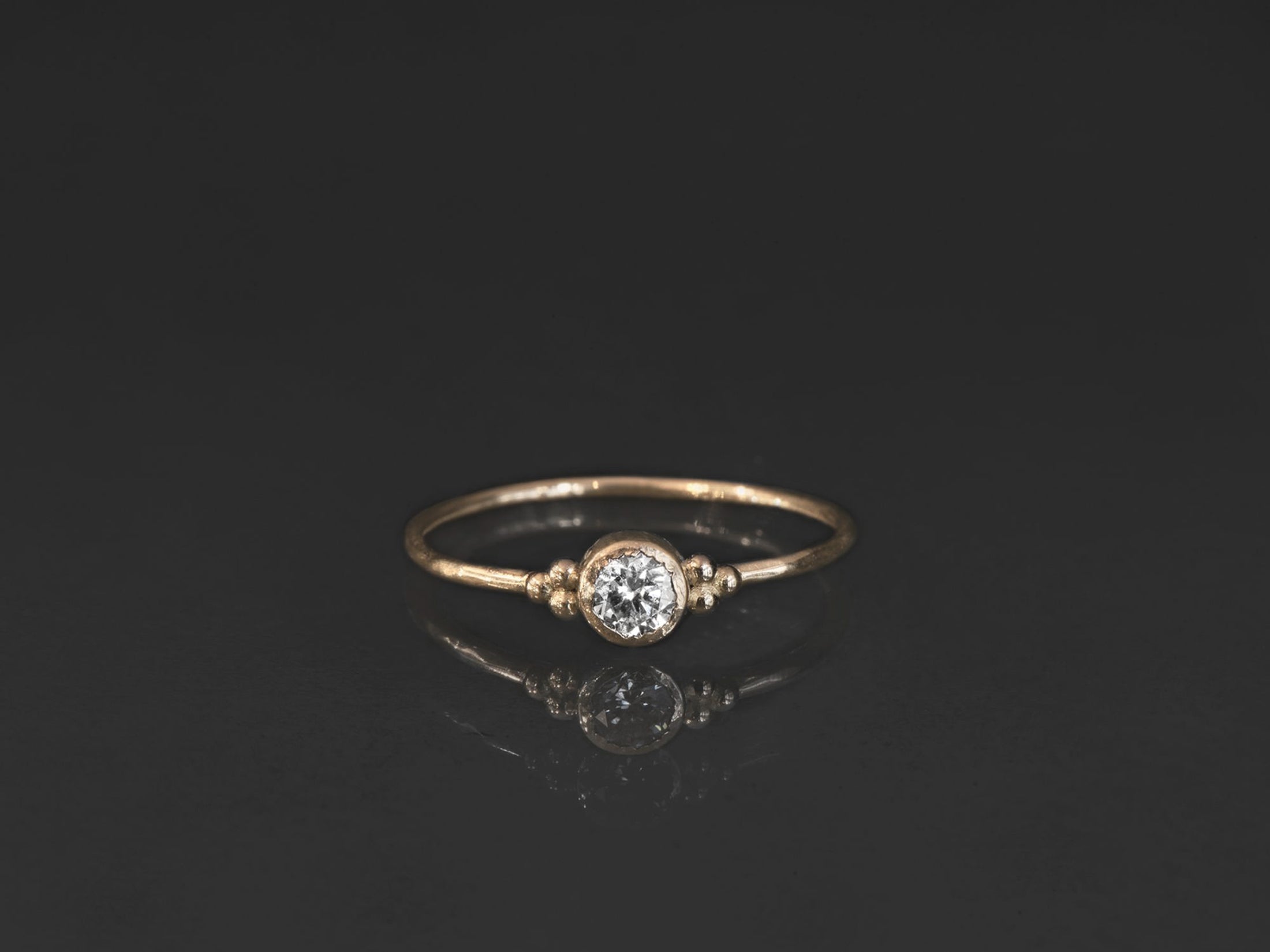 Bague Eve or jaune diamant blanc 0,25cts