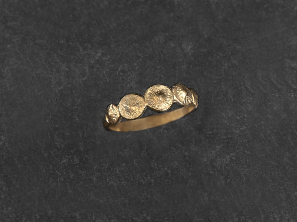Bague En Argent Vermeil Taille 54/55 - Style Doré - Occasion - Bijou Vintage
